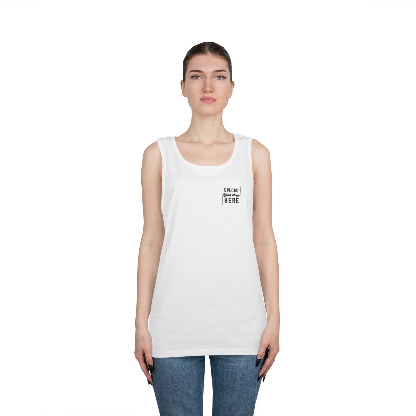 Gildan Unisex Customizable Tank - Small Left Logo + Back