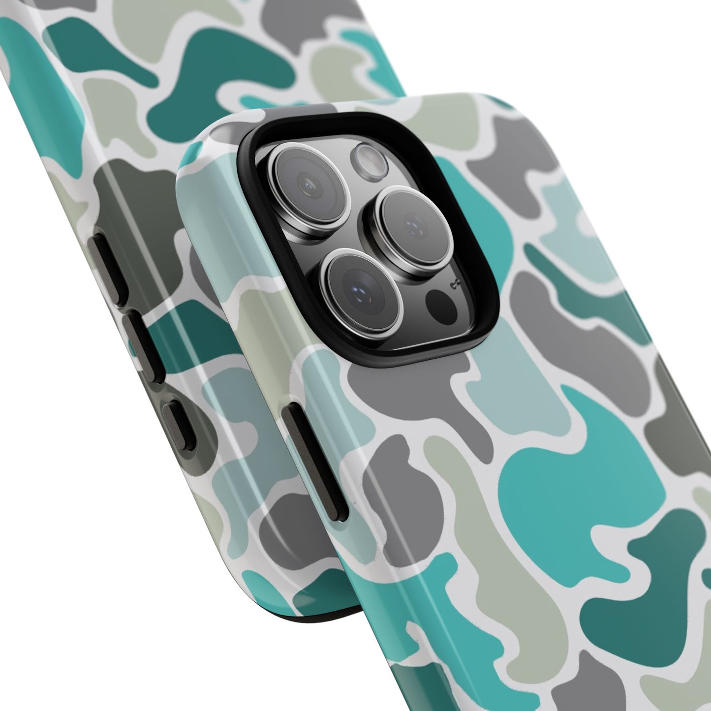 Turqoise old school camo Phone Case - Life Lessons Outdoors
