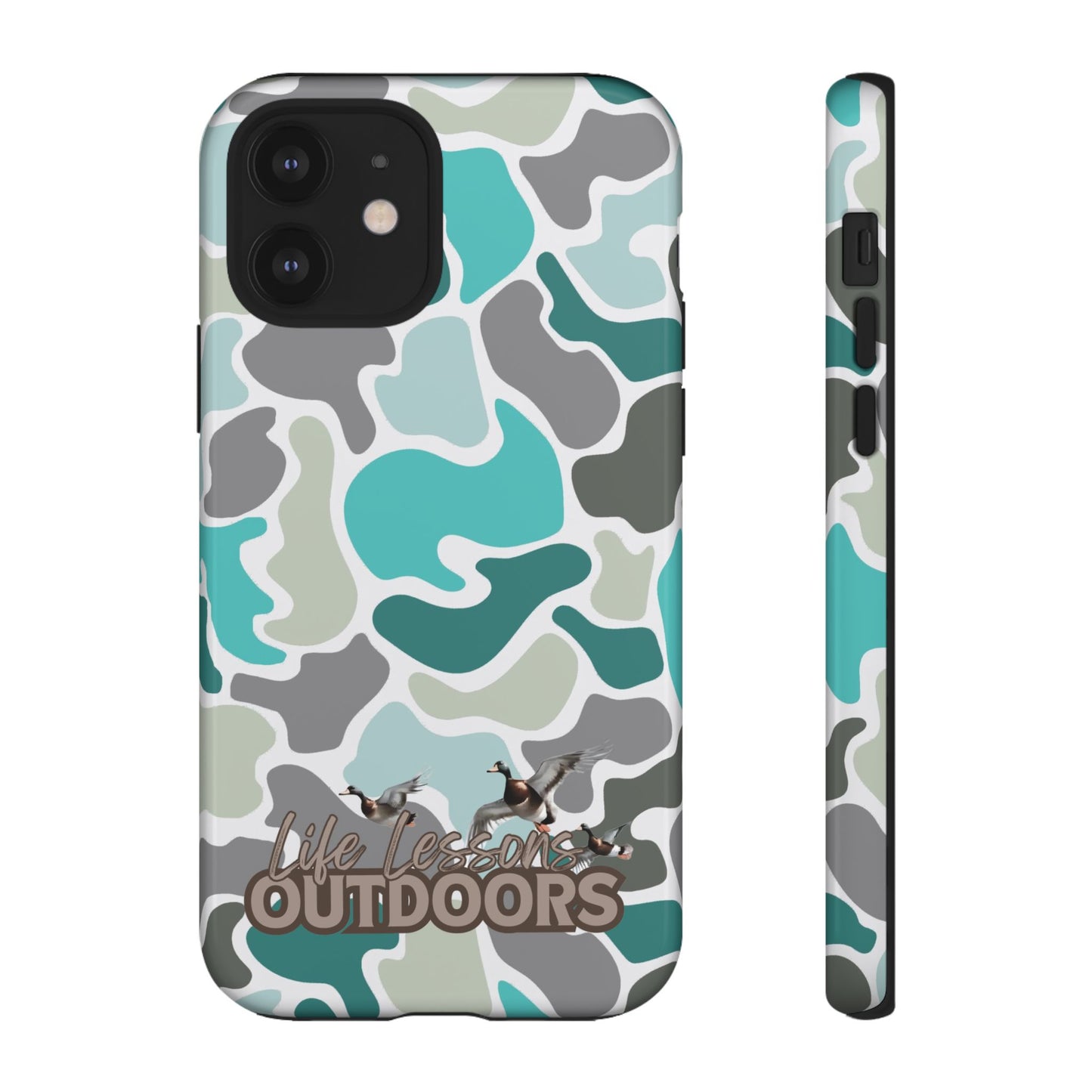 Turqoise old school camo Phone Case - Life Lessons Outdoors