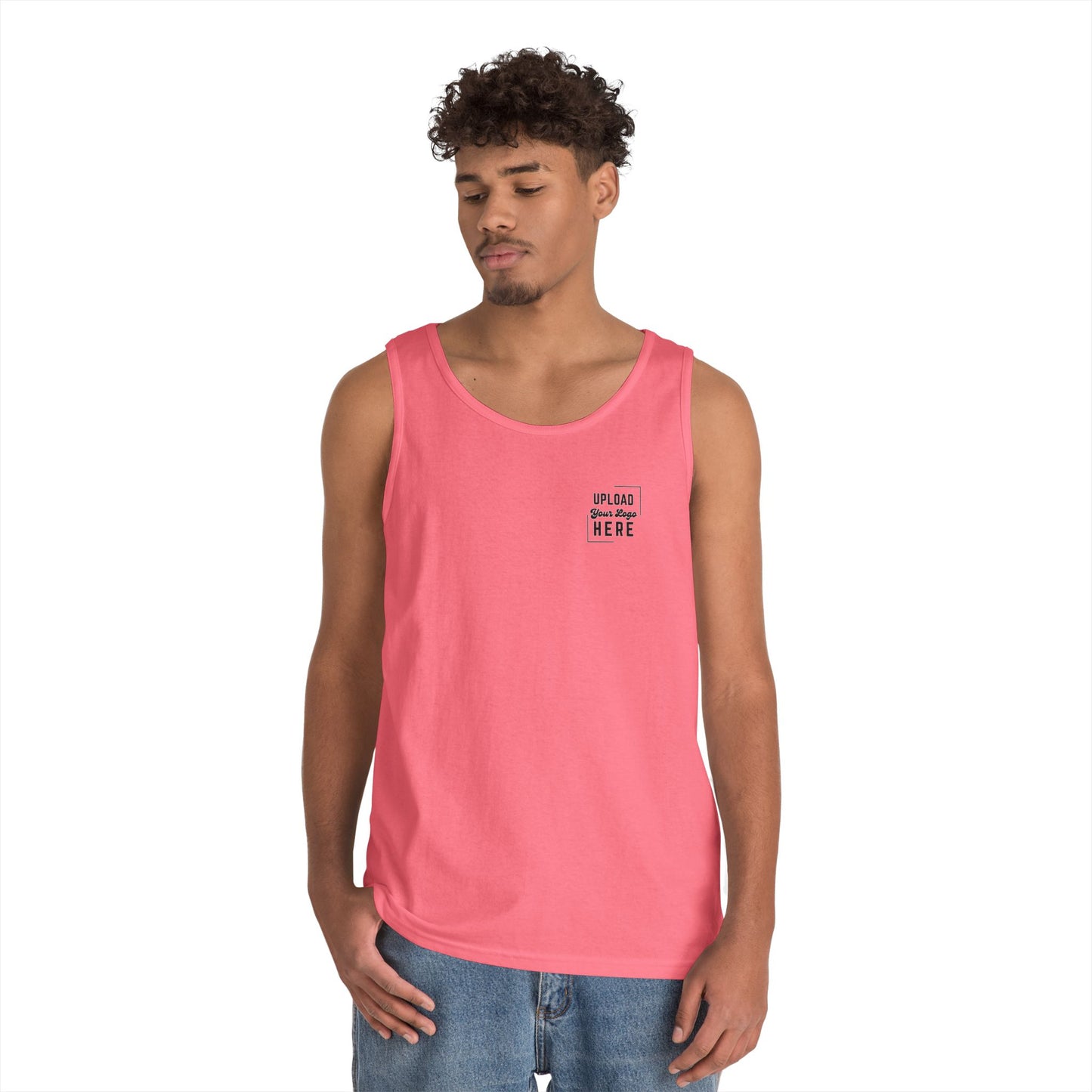 Gildan Unisex Customizable Tank - Small Left Logo + Back