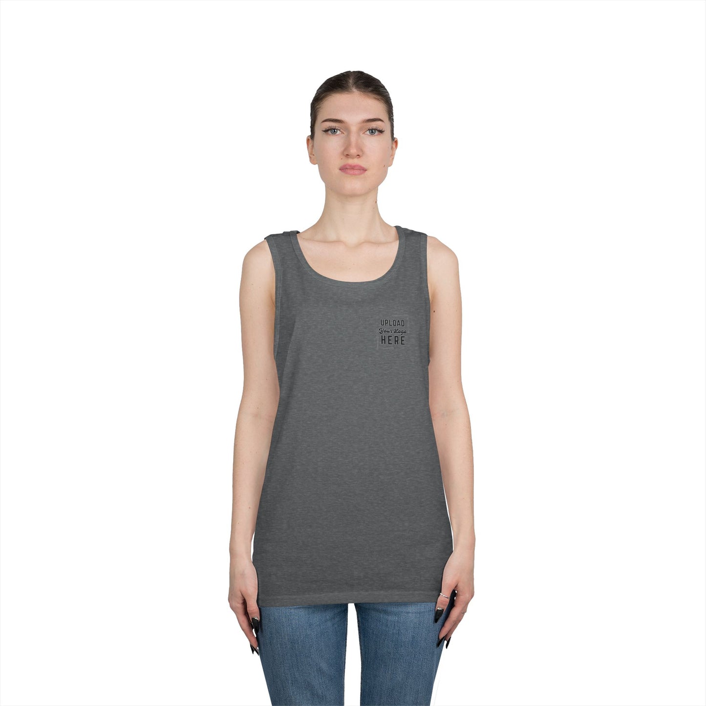Gildan Unisex Customizable Tank - Small Left Logo + Back