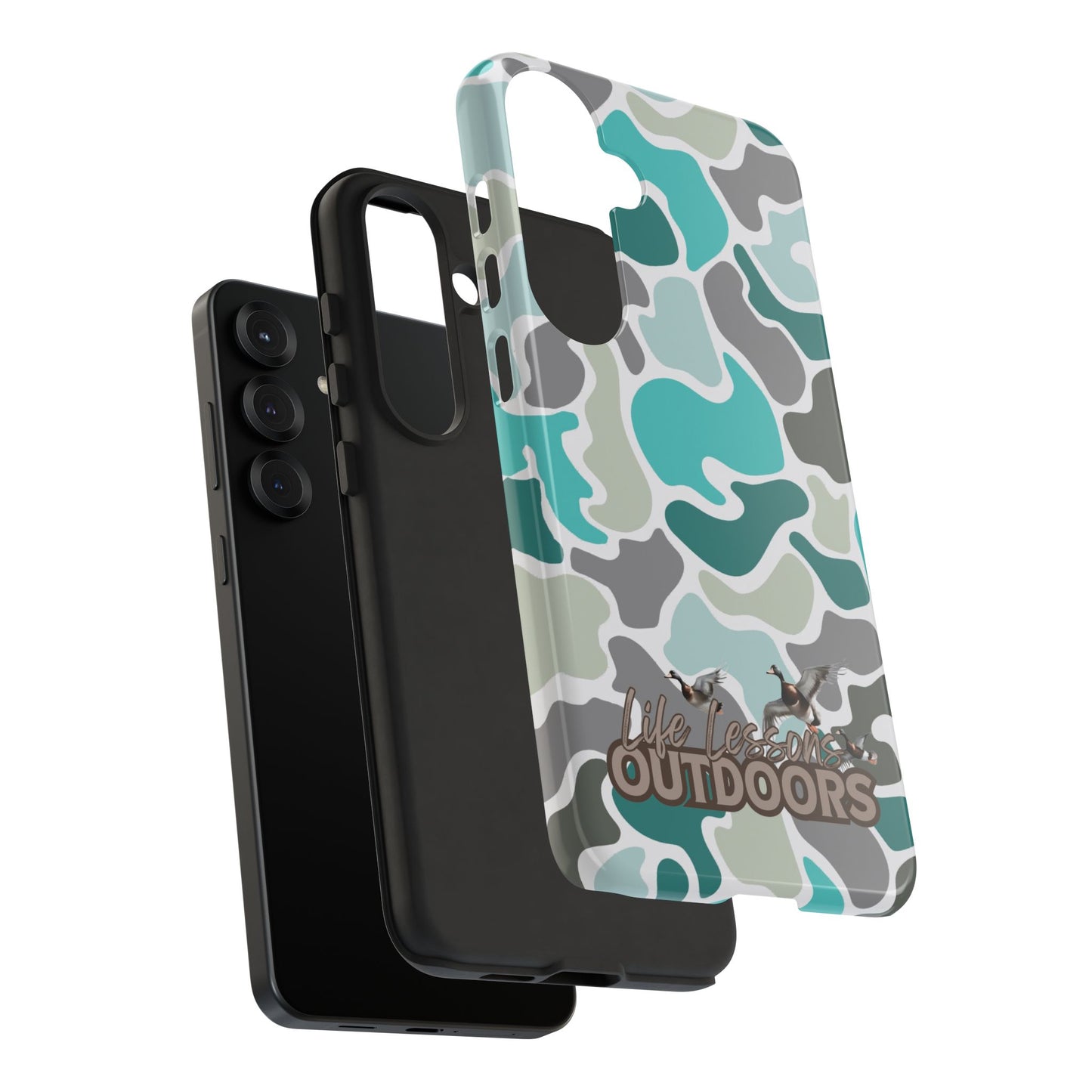 Turqoise old school camo Phone Case - Life Lessons Outdoors