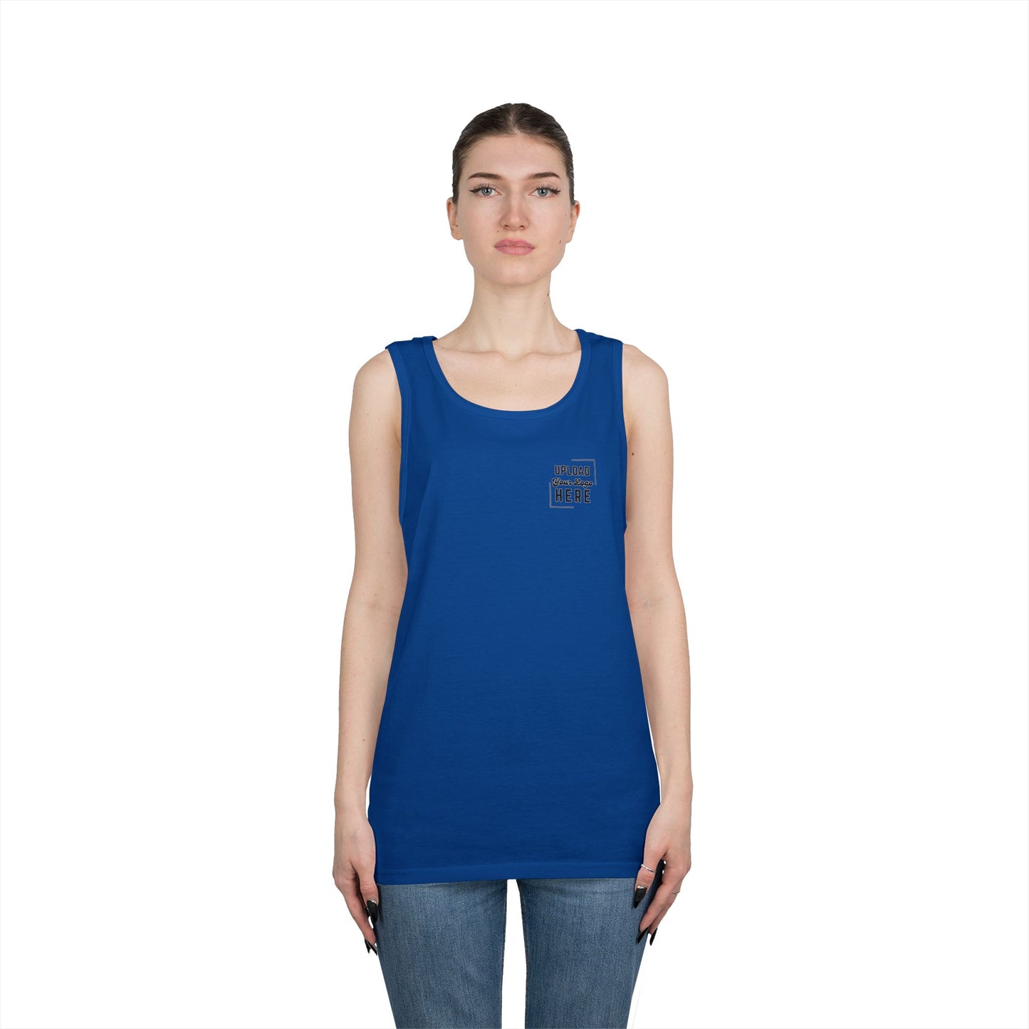 Gildan Unisex Customizable Tank - Small Left Logo + Back