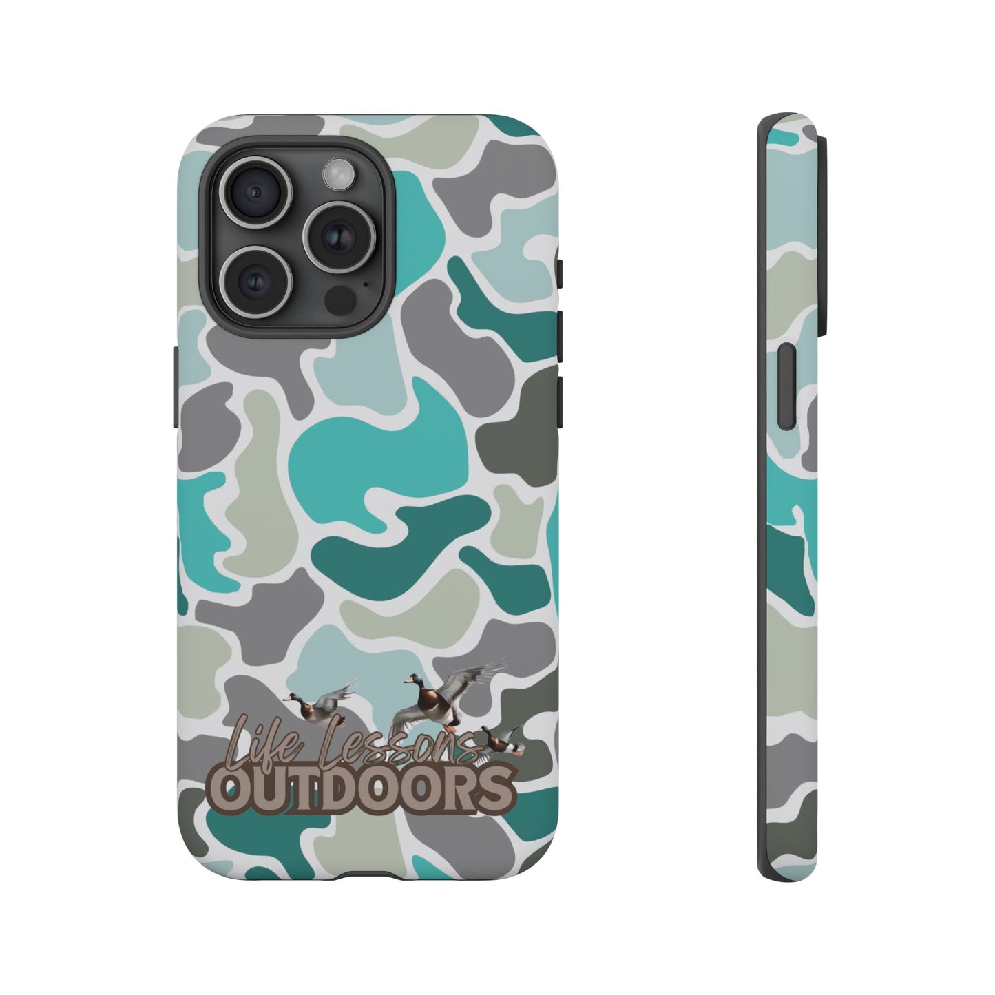 Turqoise old school camo Phone Case - Life Lessons Outdoors
