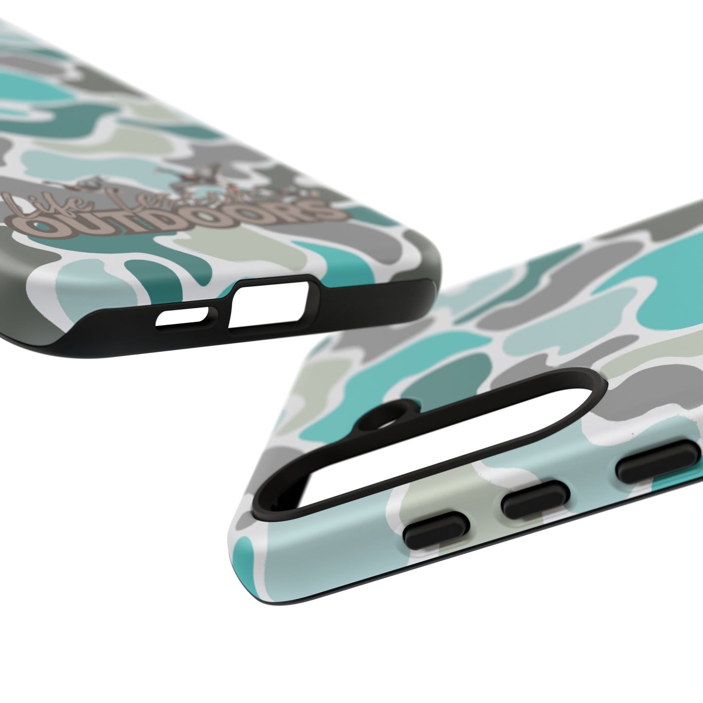 Turqoise old school camo Phone Case - Life Lessons Outdoors