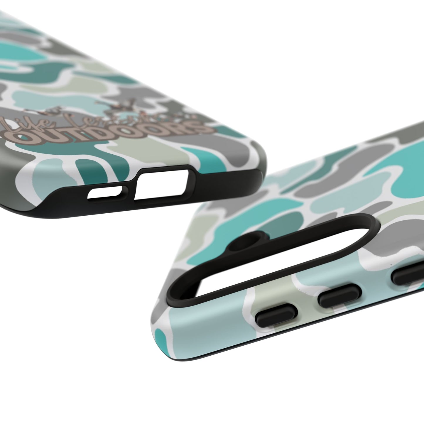 Turqoise old school camo Phone Case - Life Lessons Outdoors