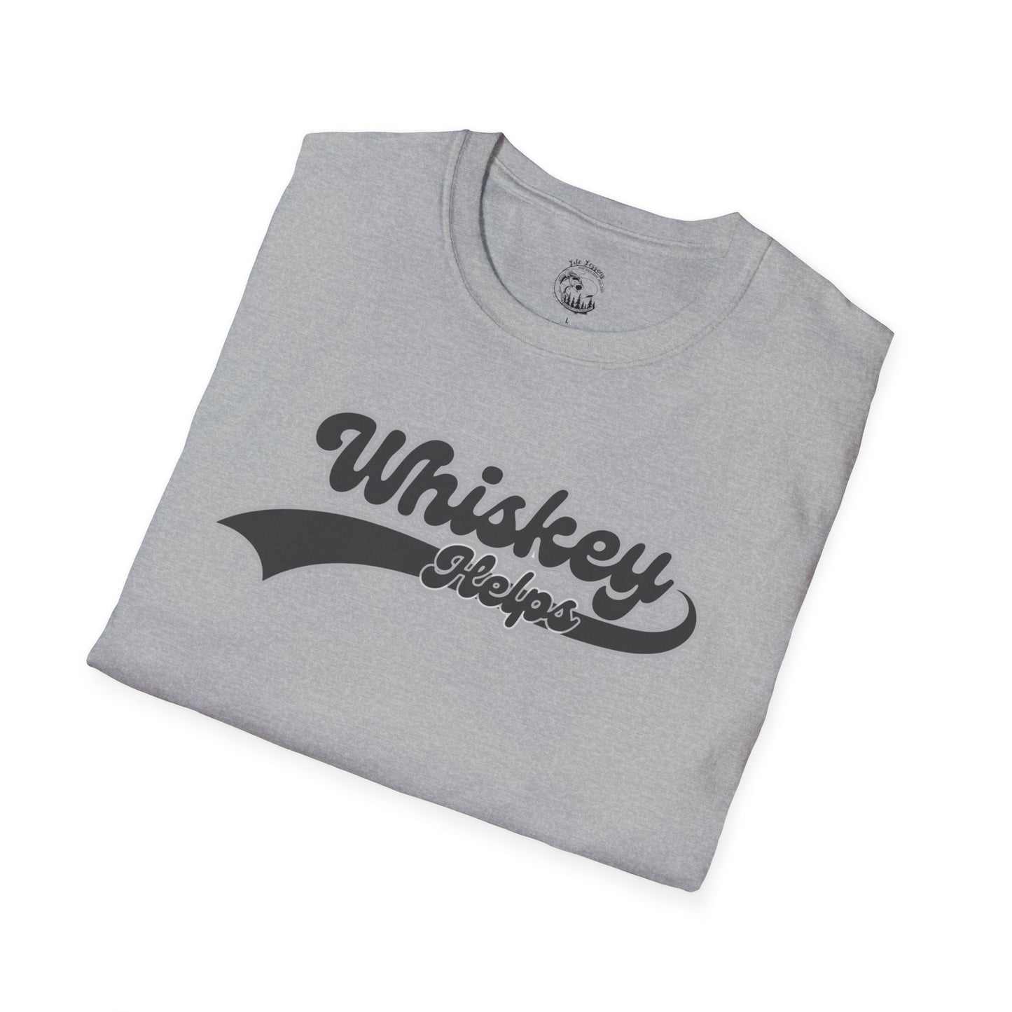 Whiskey Helps Unisex Softstyle T-Shirt - Fun Casual Tee for Whiskey Lovers
