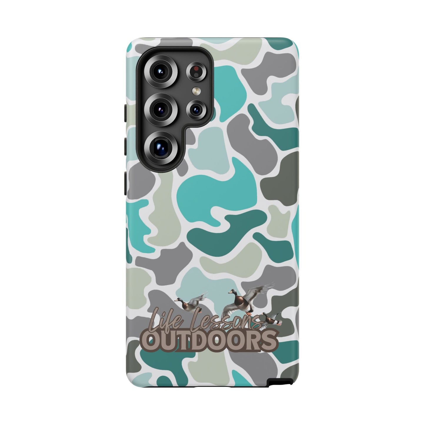 Turqoise old school camo Phone Case - Life Lessons Outdoors