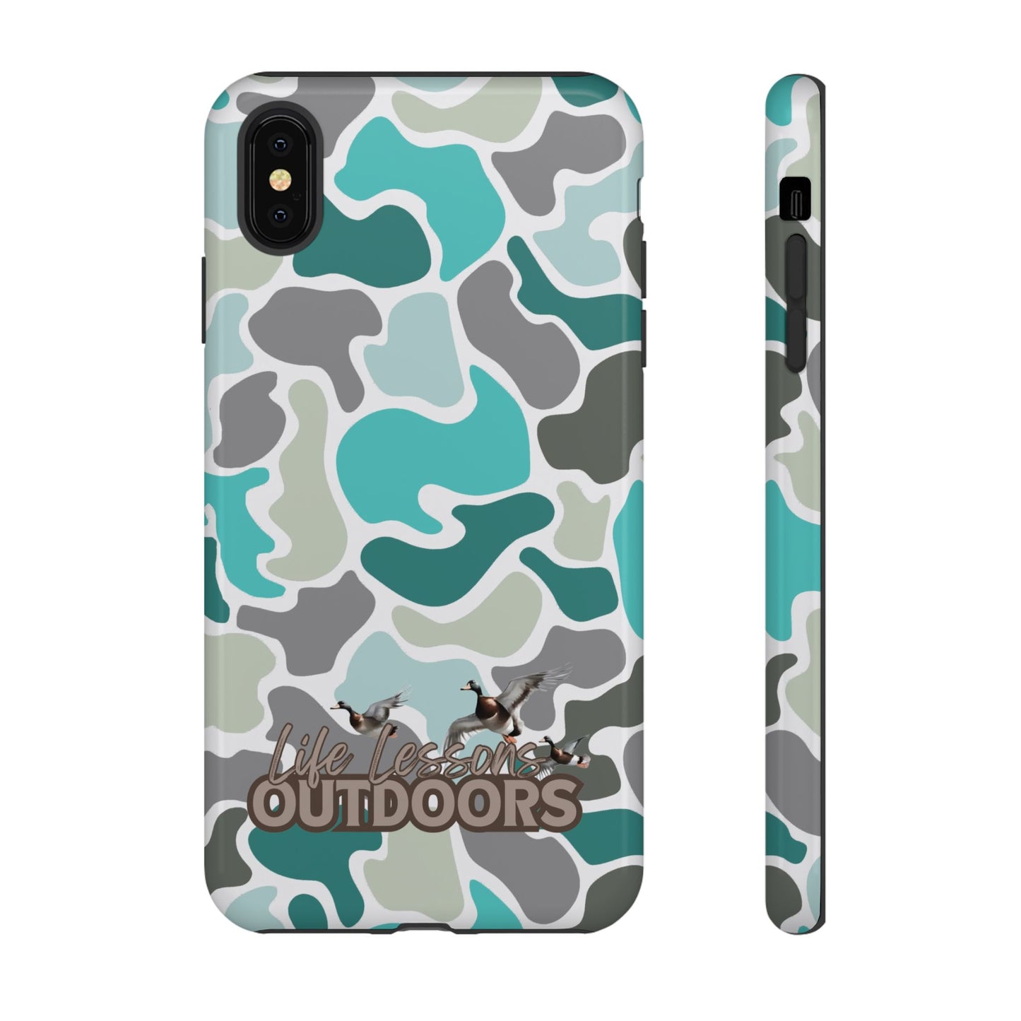 Turqoise old school camo Phone Case - Life Lessons Outdoors