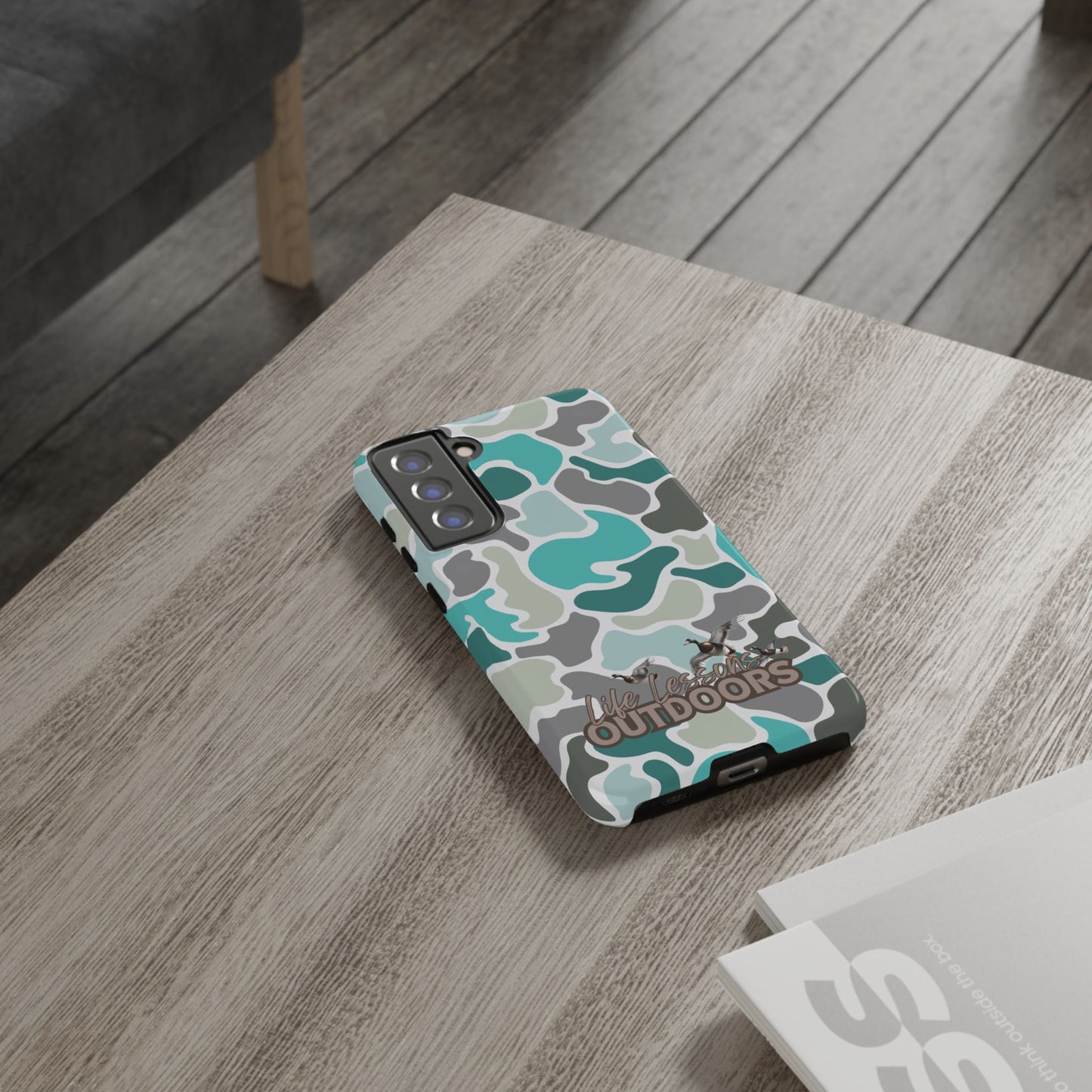 Turqoise old school camo Phone Case - Life Lessons Outdoors