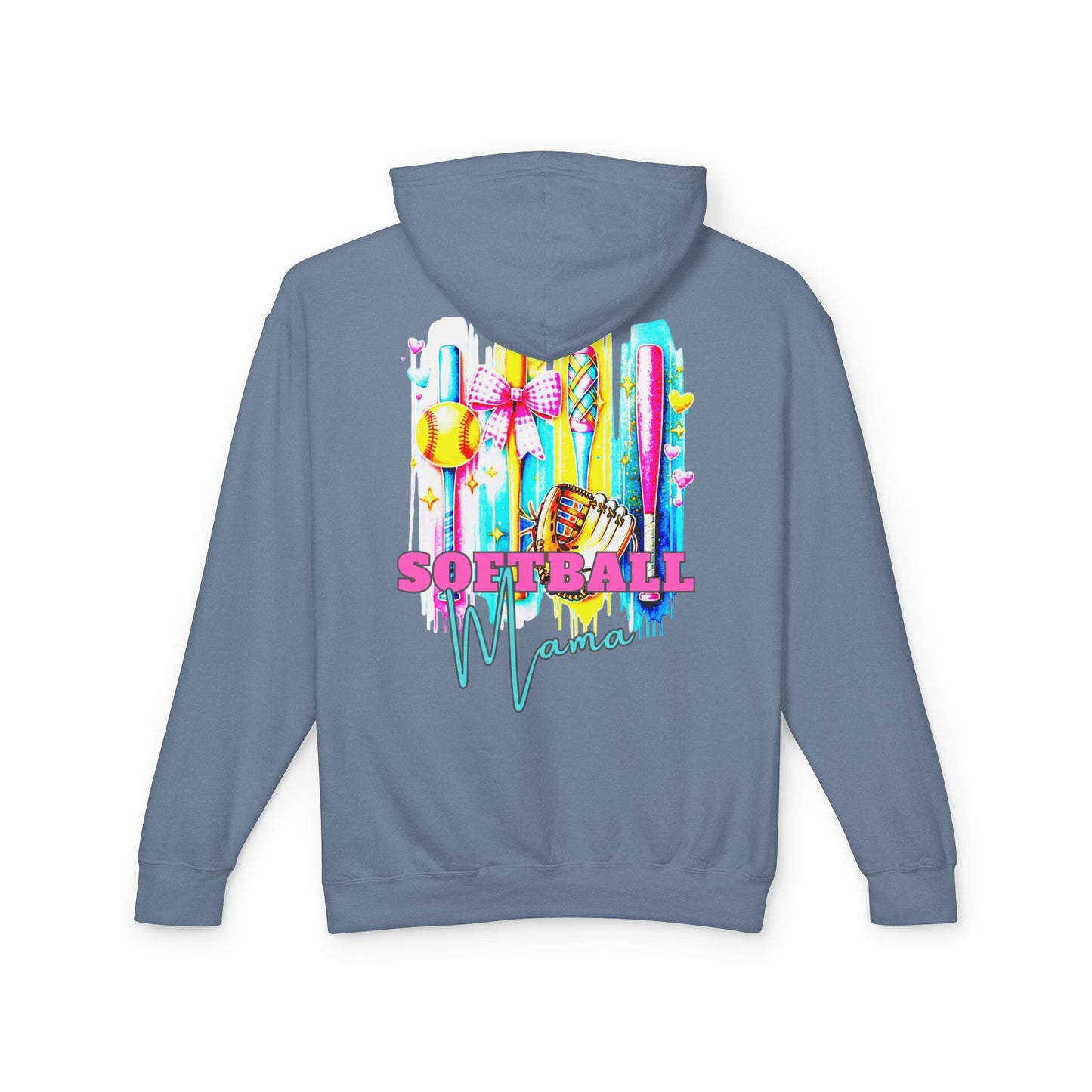 Fun Softball Mama Hoodie – Lightweight Unisex Sweatshirt for Game Days