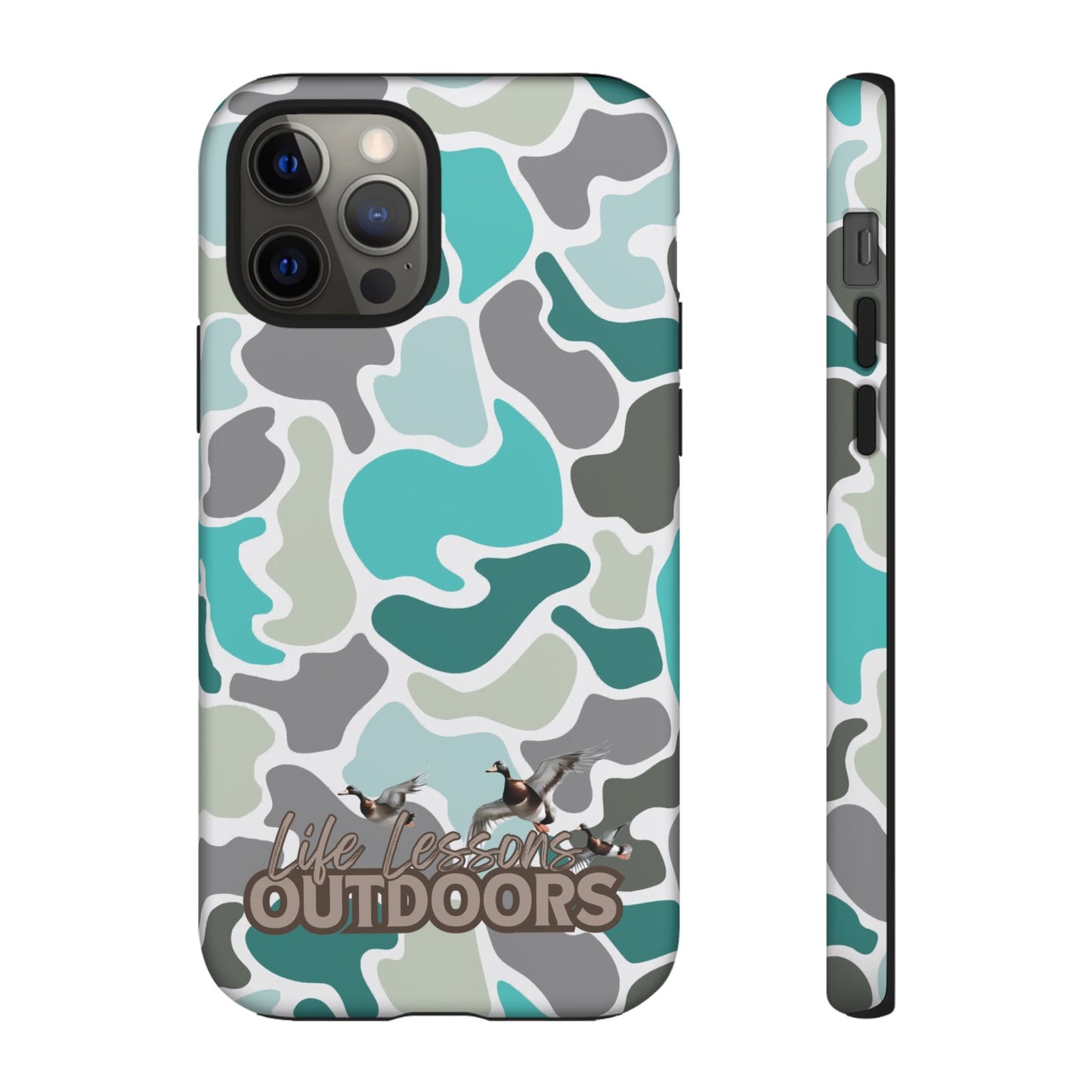 Turqoise old school camo Phone Case - Life Lessons Outdoors