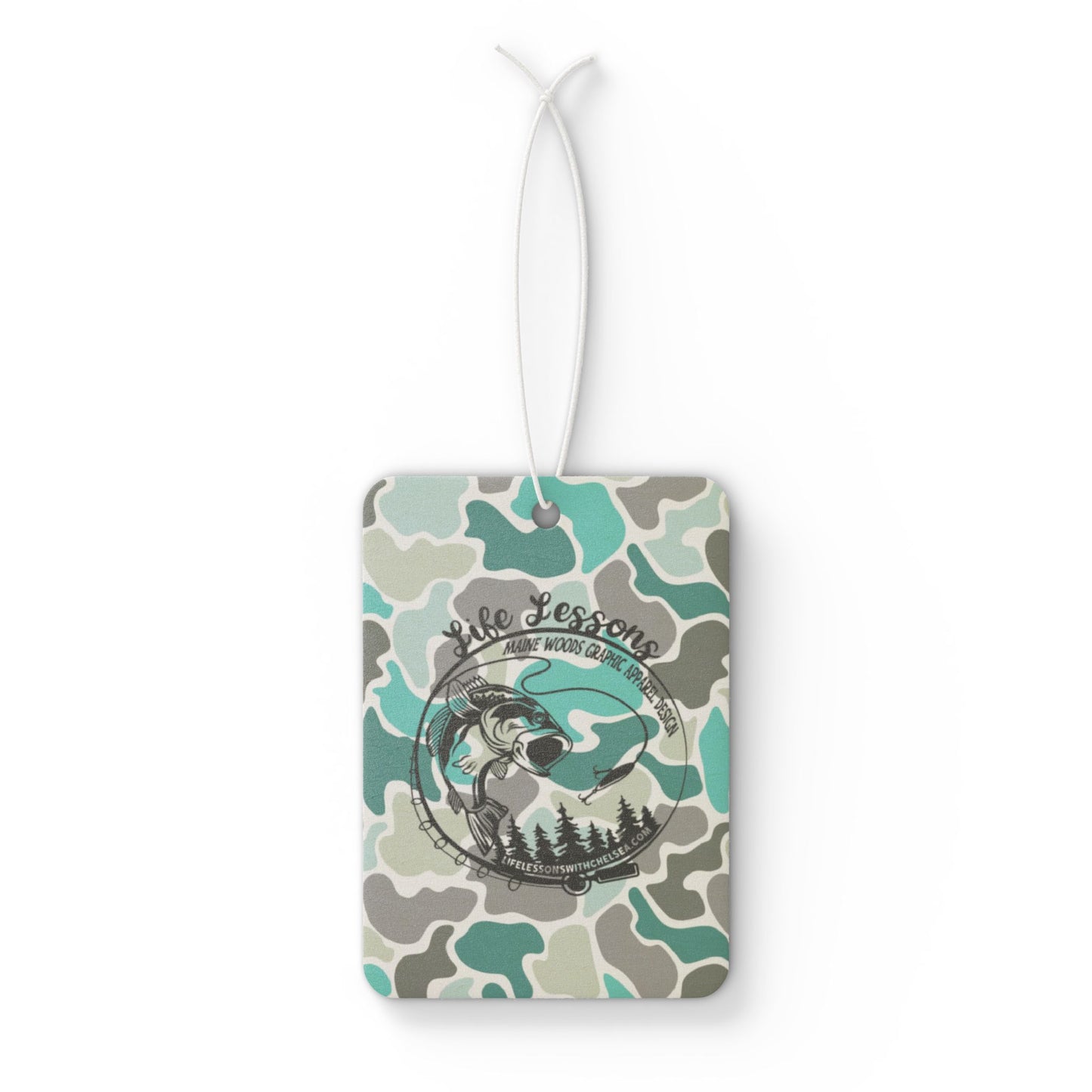 Turquoise Camo Car Air Freshener - Adventure Vibes