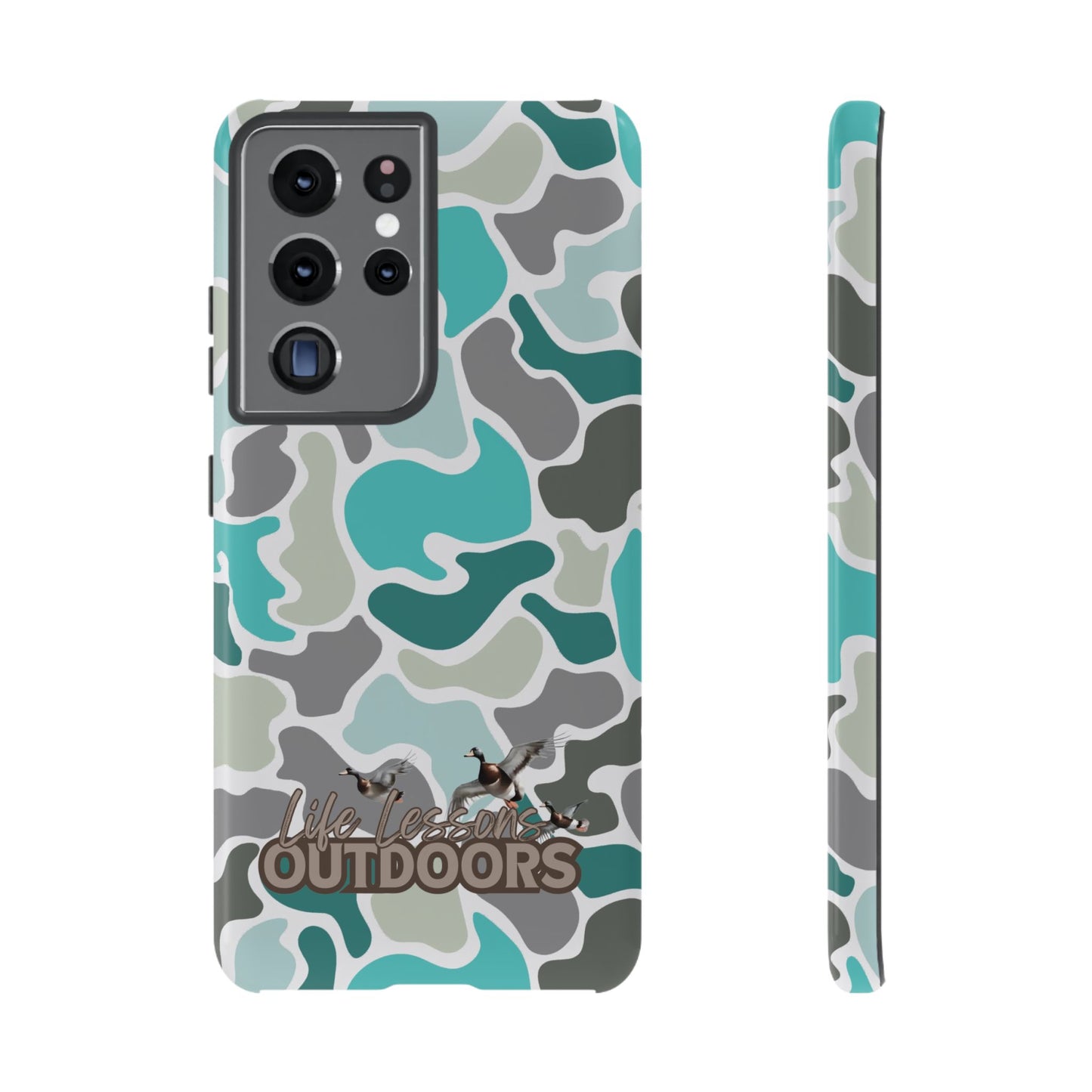Turqoise old school camo Phone Case - Life Lessons Outdoors