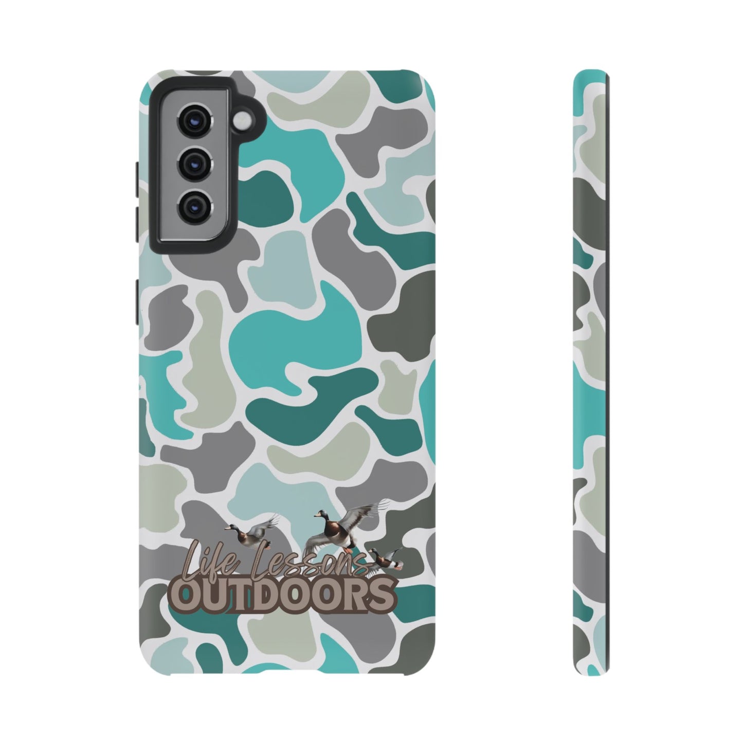 Turqoise old school camo Phone Case - Life Lessons Outdoors