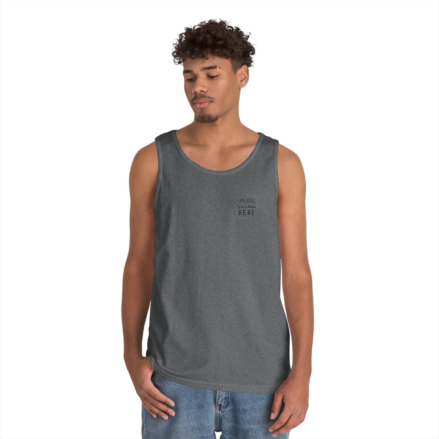 Gildan Unisex Customizable Tank - Small Left Logo + Back
