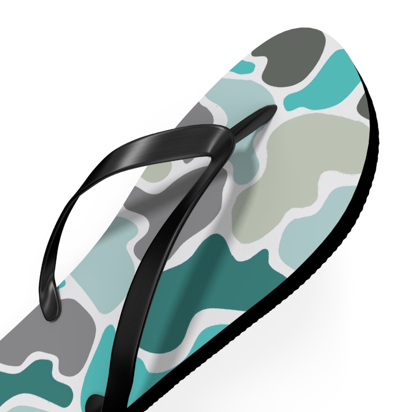 Turqois Camo Flip Flops - Comfortable Summer Sandals
