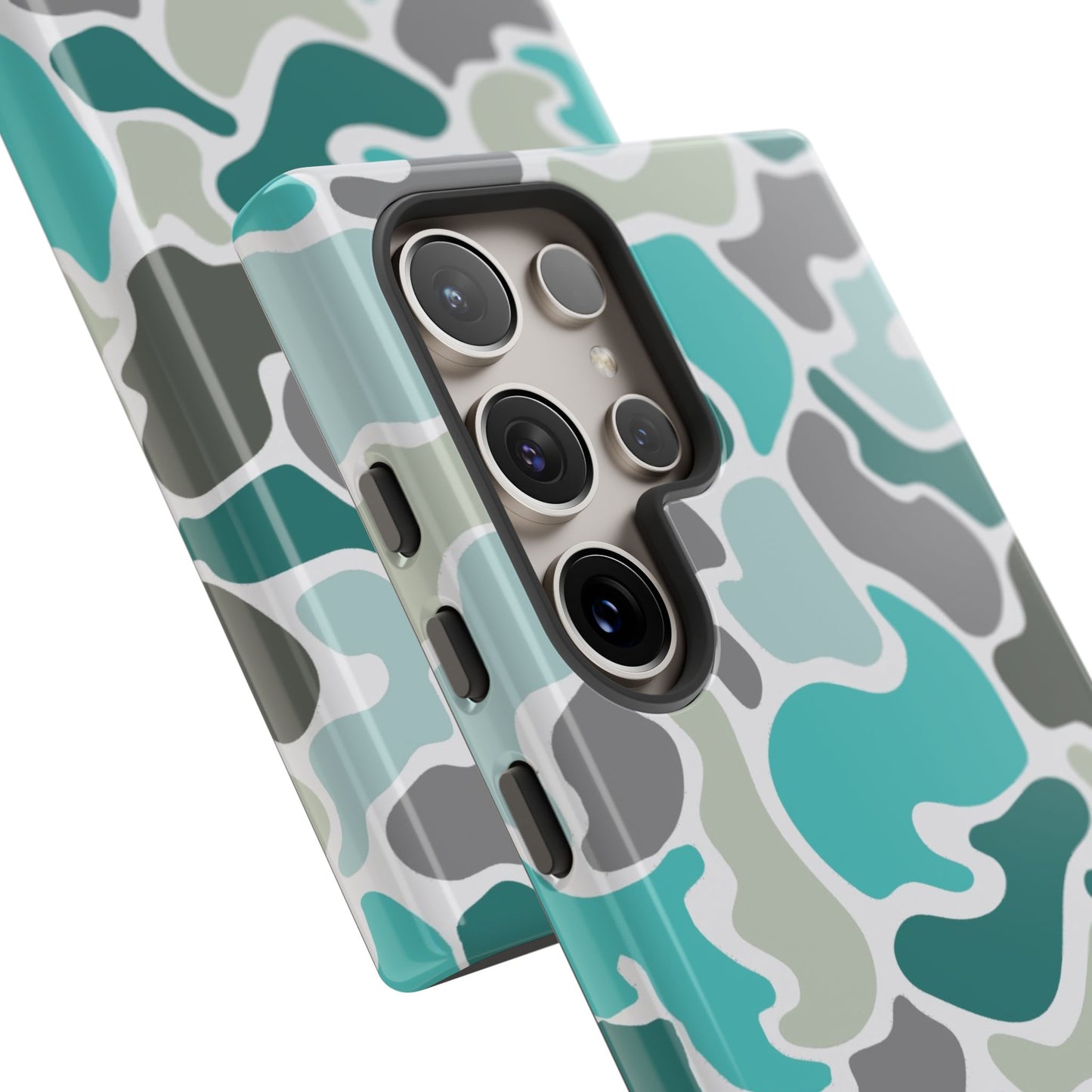Turqoise old school camo Phone Case - Life Lessons Outdoors
