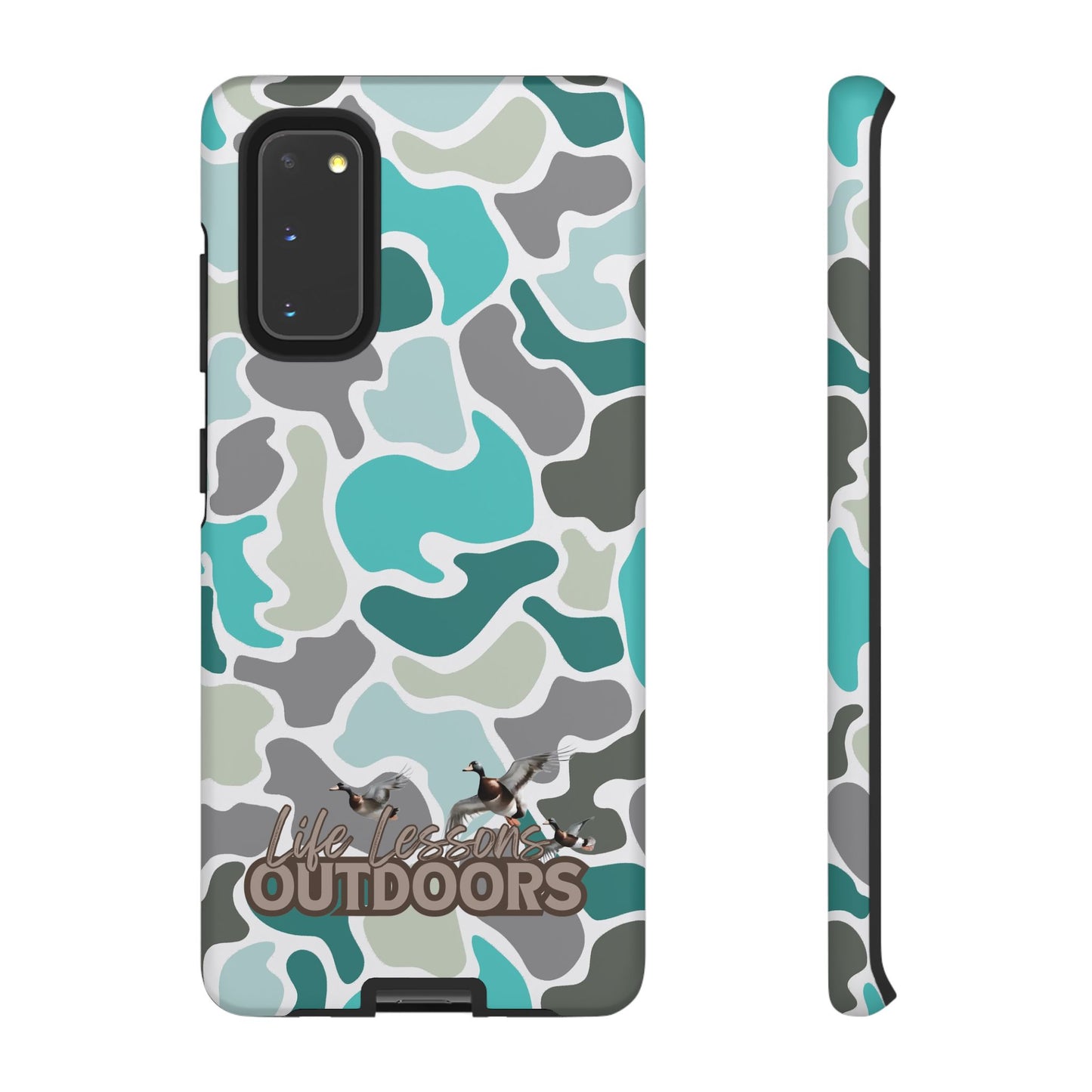 Turqoise old school camo Phone Case - Life Lessons Outdoors