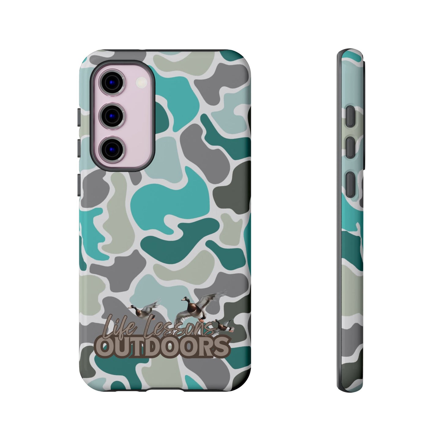 Turqoise old school camo Phone Case - Life Lessons Outdoors