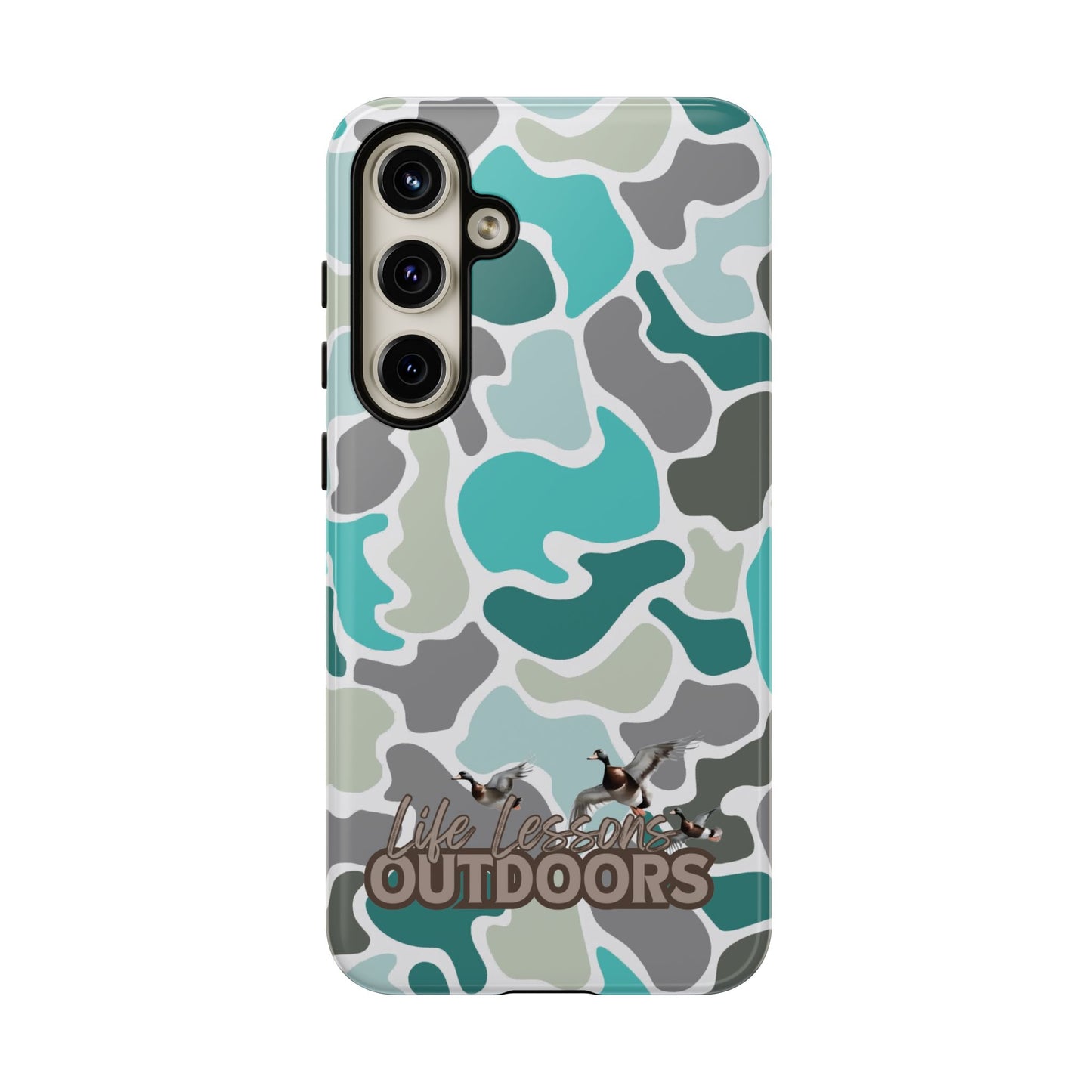 Turqoise old school camo Phone Case - Life Lessons Outdoors