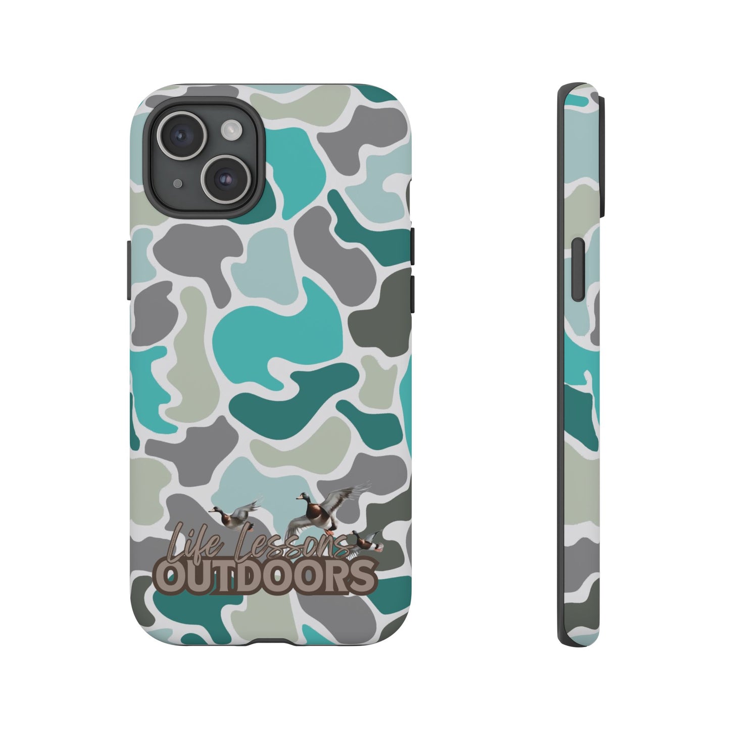 Turqoise old school camo Phone Case - Life Lessons Outdoors