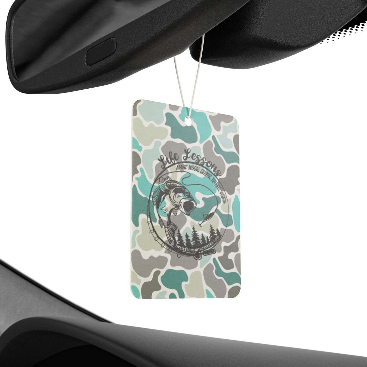 Turquoise Camo Car Air Freshener - Adventure Vibes