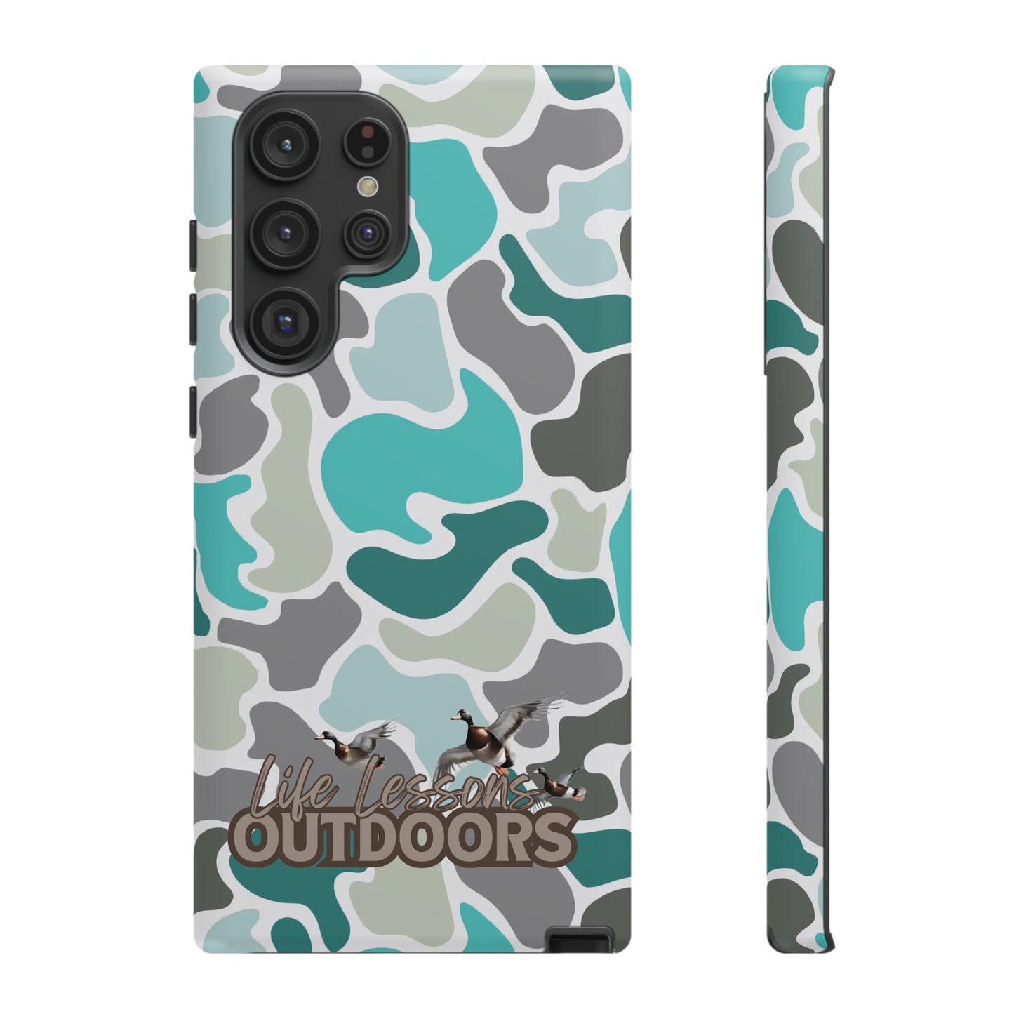 Turqoise old school camo Phone Case - Life Lessons Outdoors