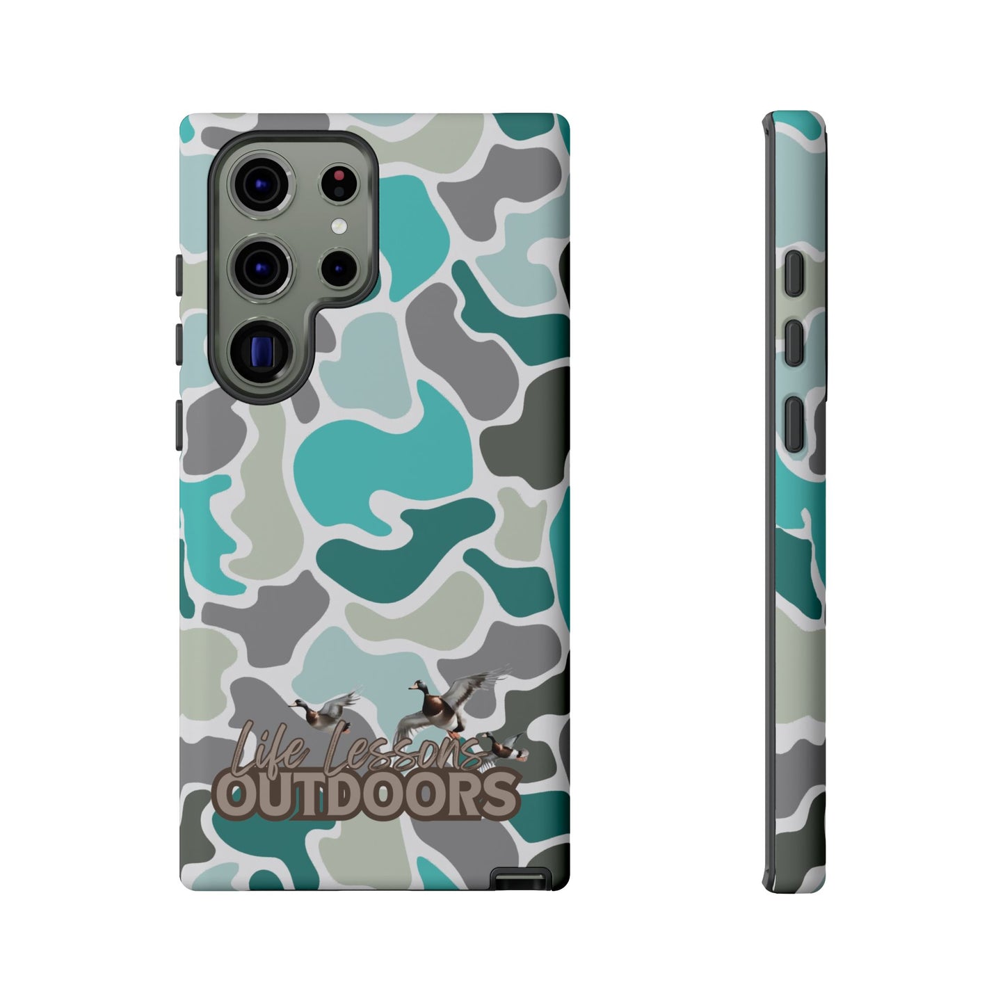 Turqoise old school camo Phone Case - Life Lessons Outdoors
