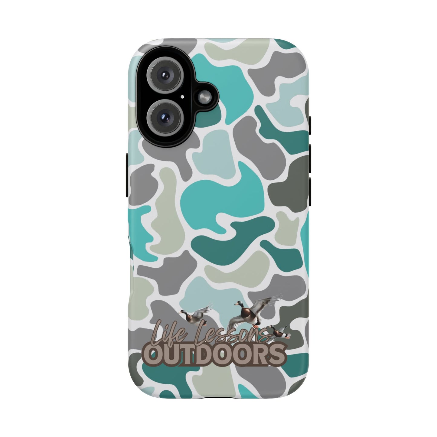 Turqoise old school camo Phone Case - Life Lessons Outdoors