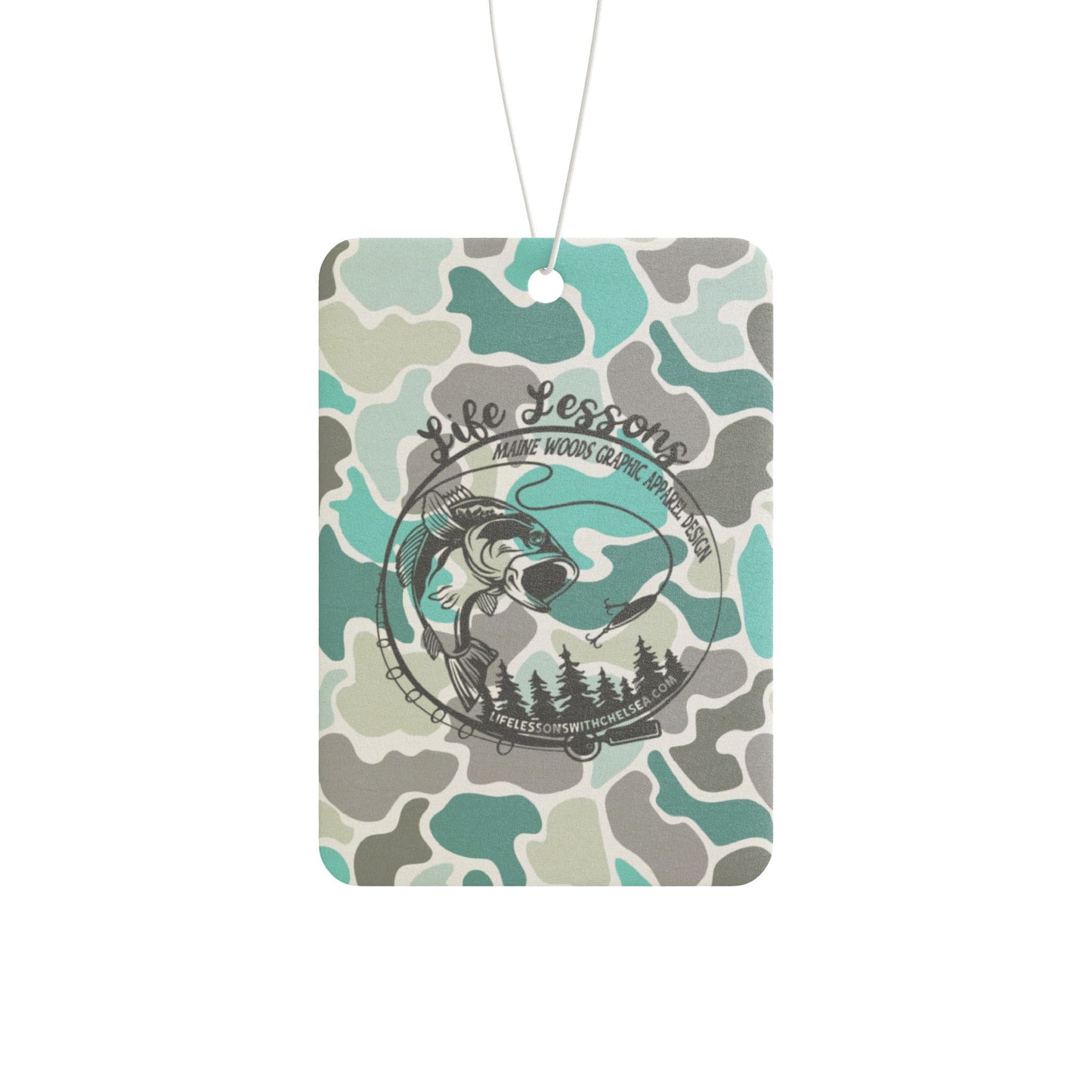 Turquoise Camo Car Air Freshener - Adventure Vibes