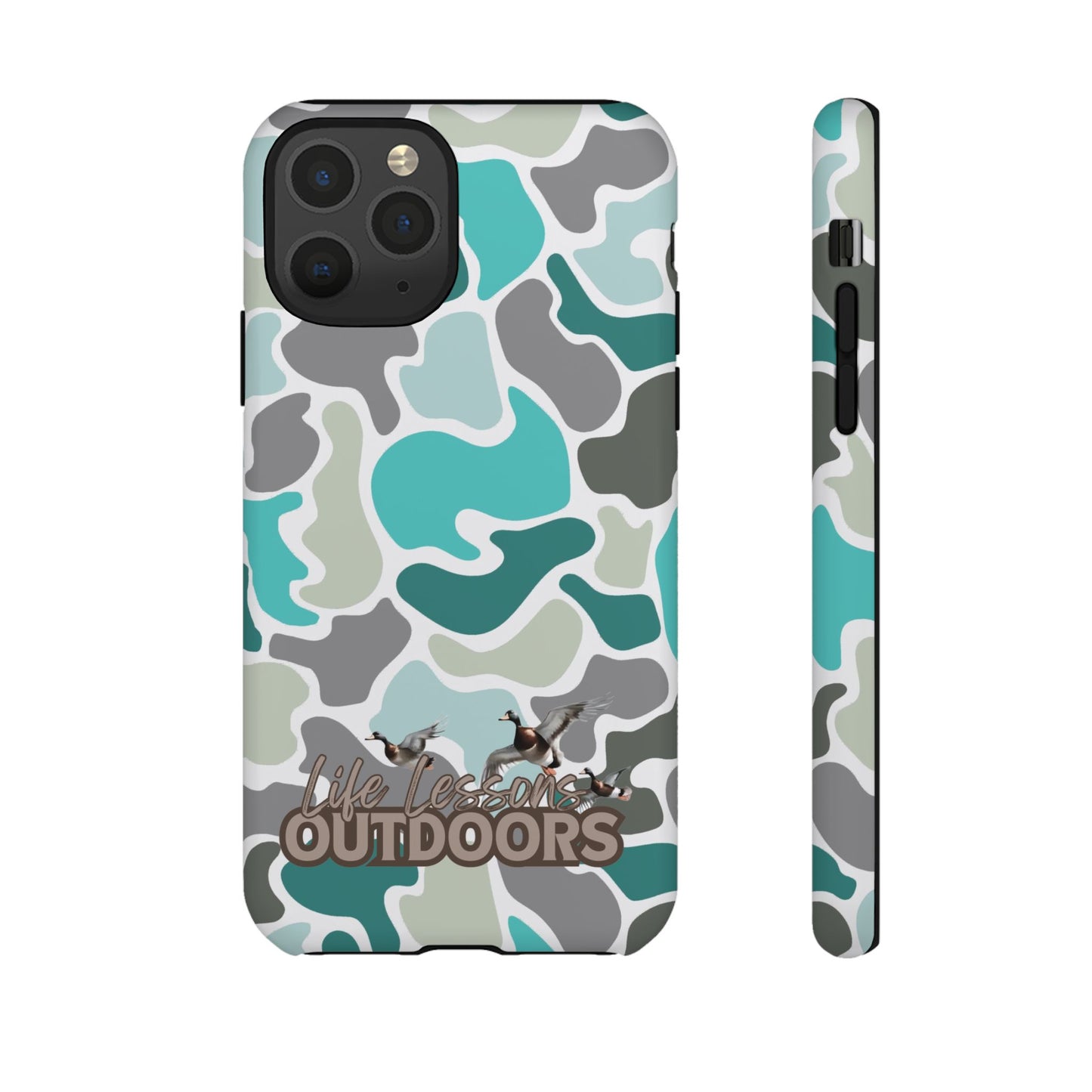 Turqoise old school camo Phone Case - Life Lessons Outdoors