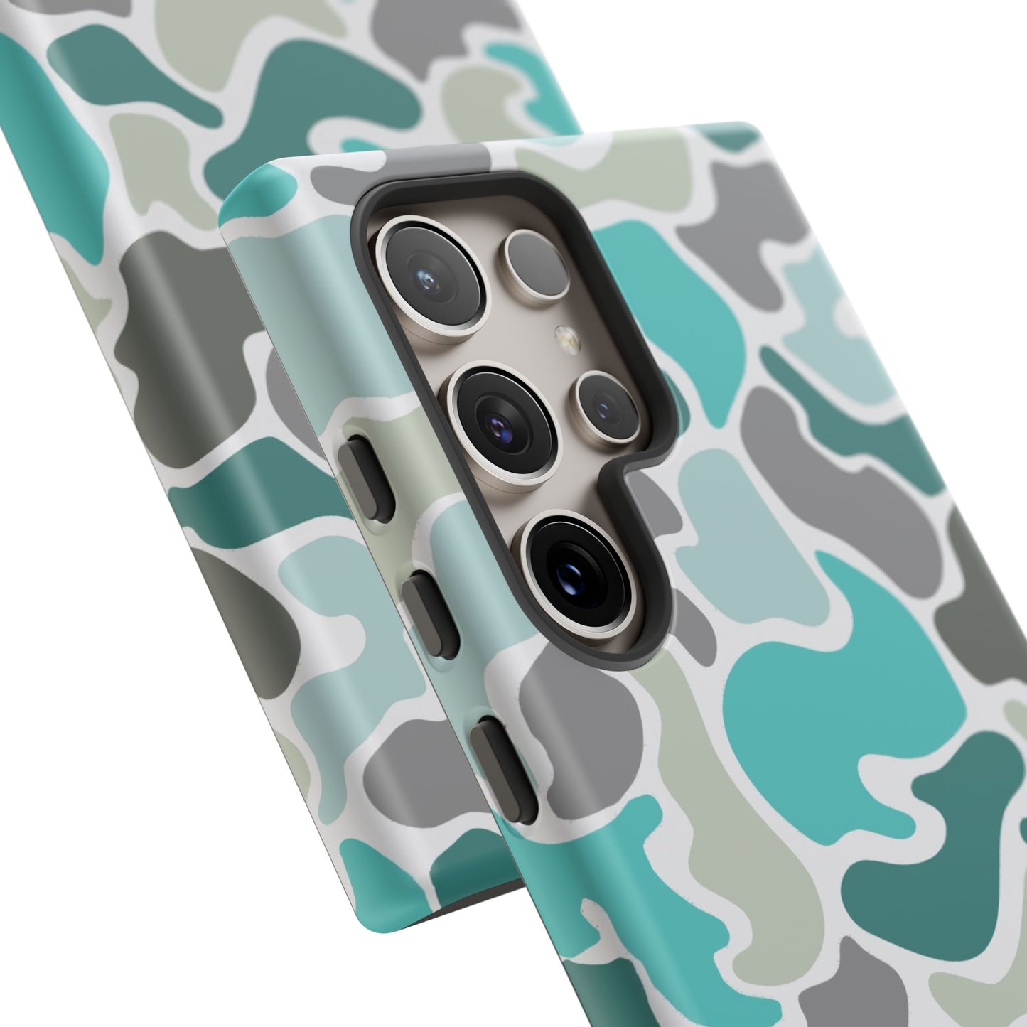Turqoise old school camo Phone Case - Life Lessons Outdoors