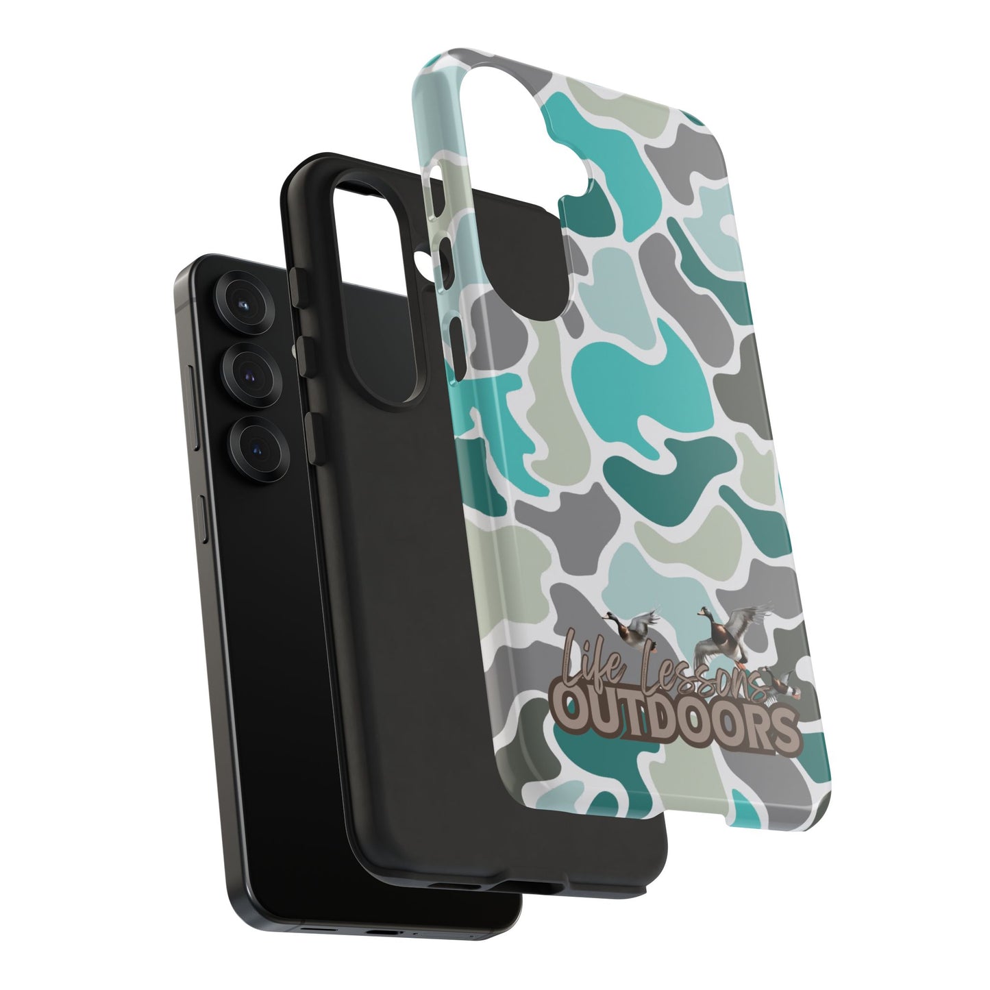 Turqoise old school camo Phone Case - Life Lessons Outdoors