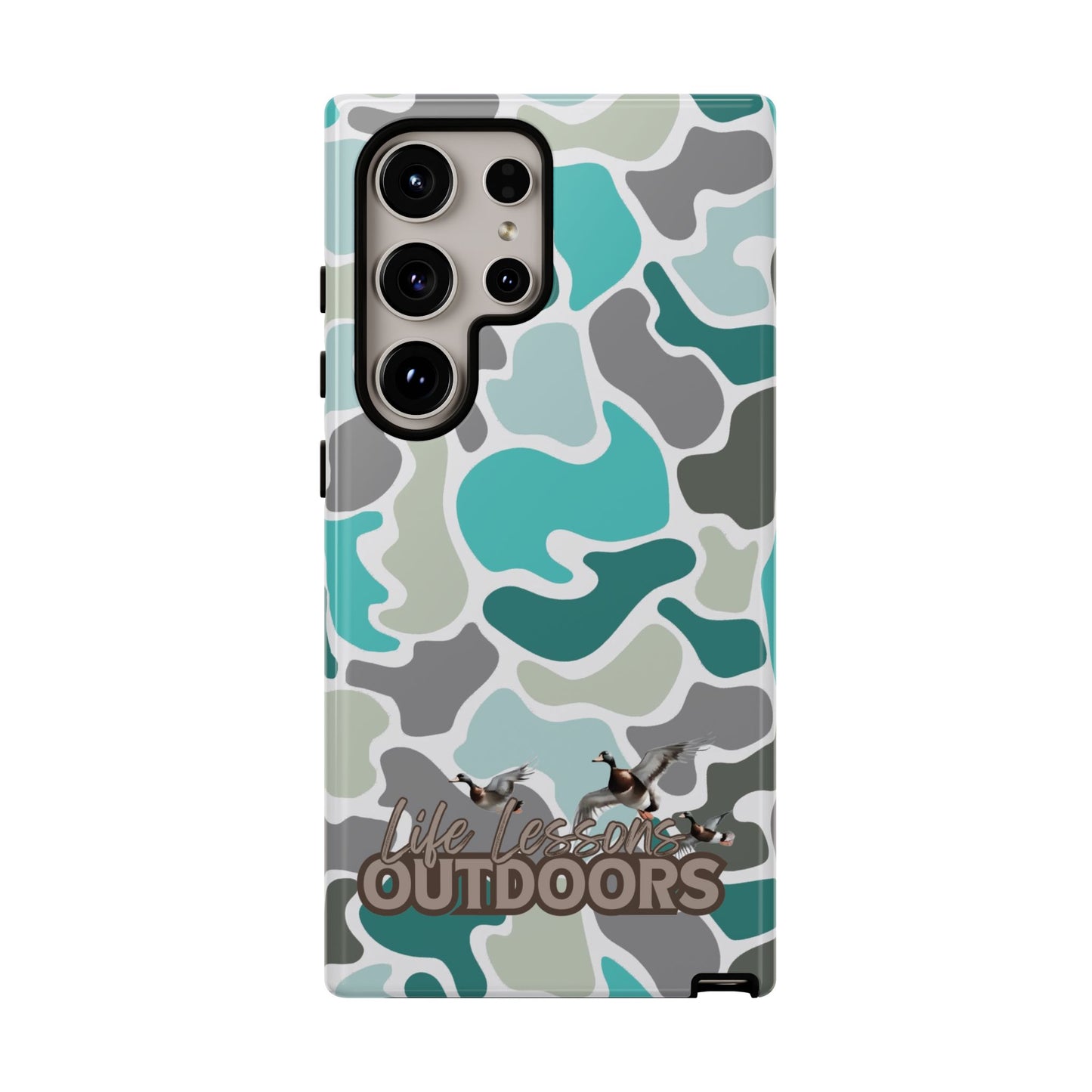 Turqoise old school camo Phone Case - Life Lessons Outdoors