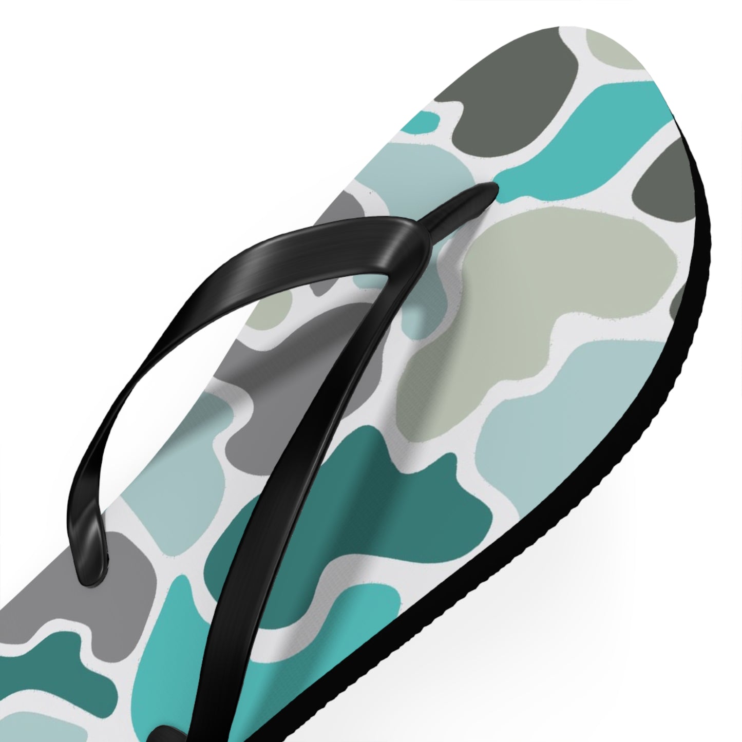 Turqois Camo Flip Flops - Comfortable Summer Sandals
