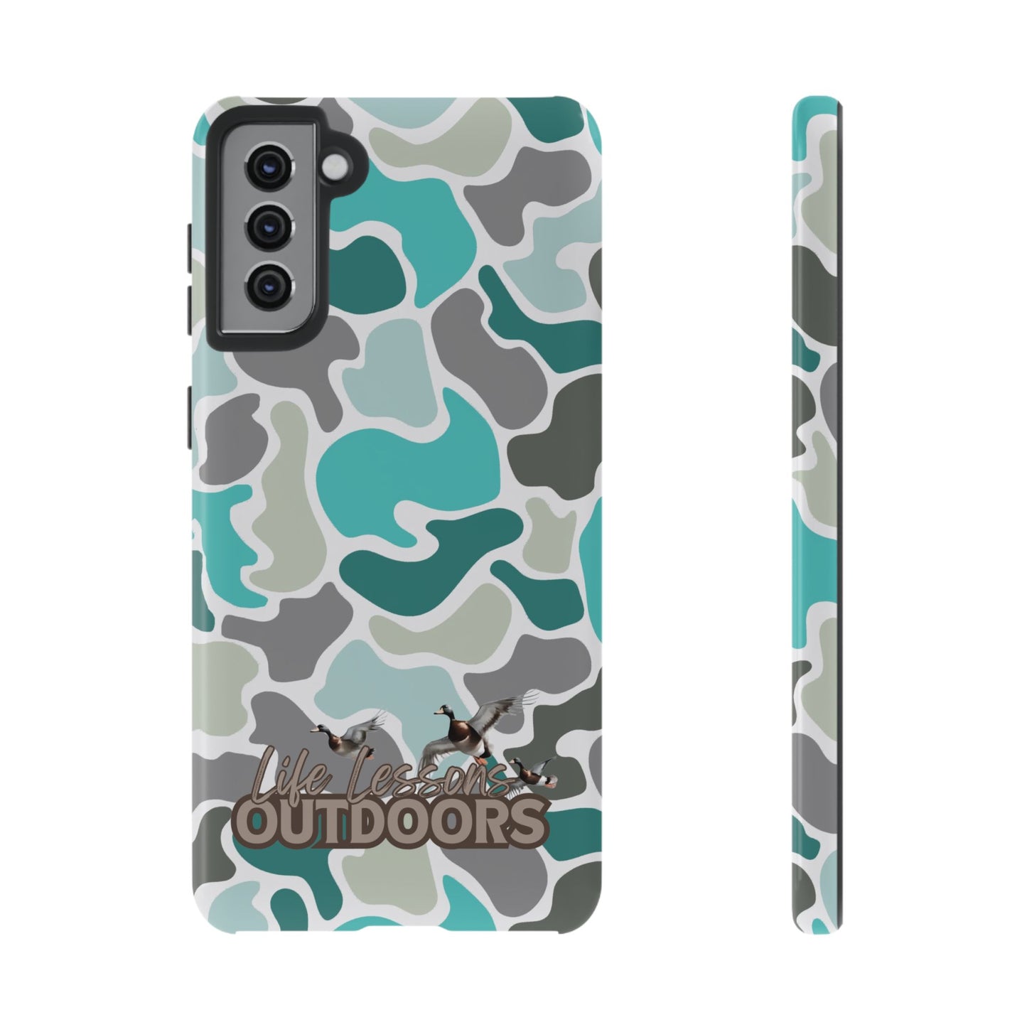 Turqoise old school camo Phone Case - Life Lessons Outdoors