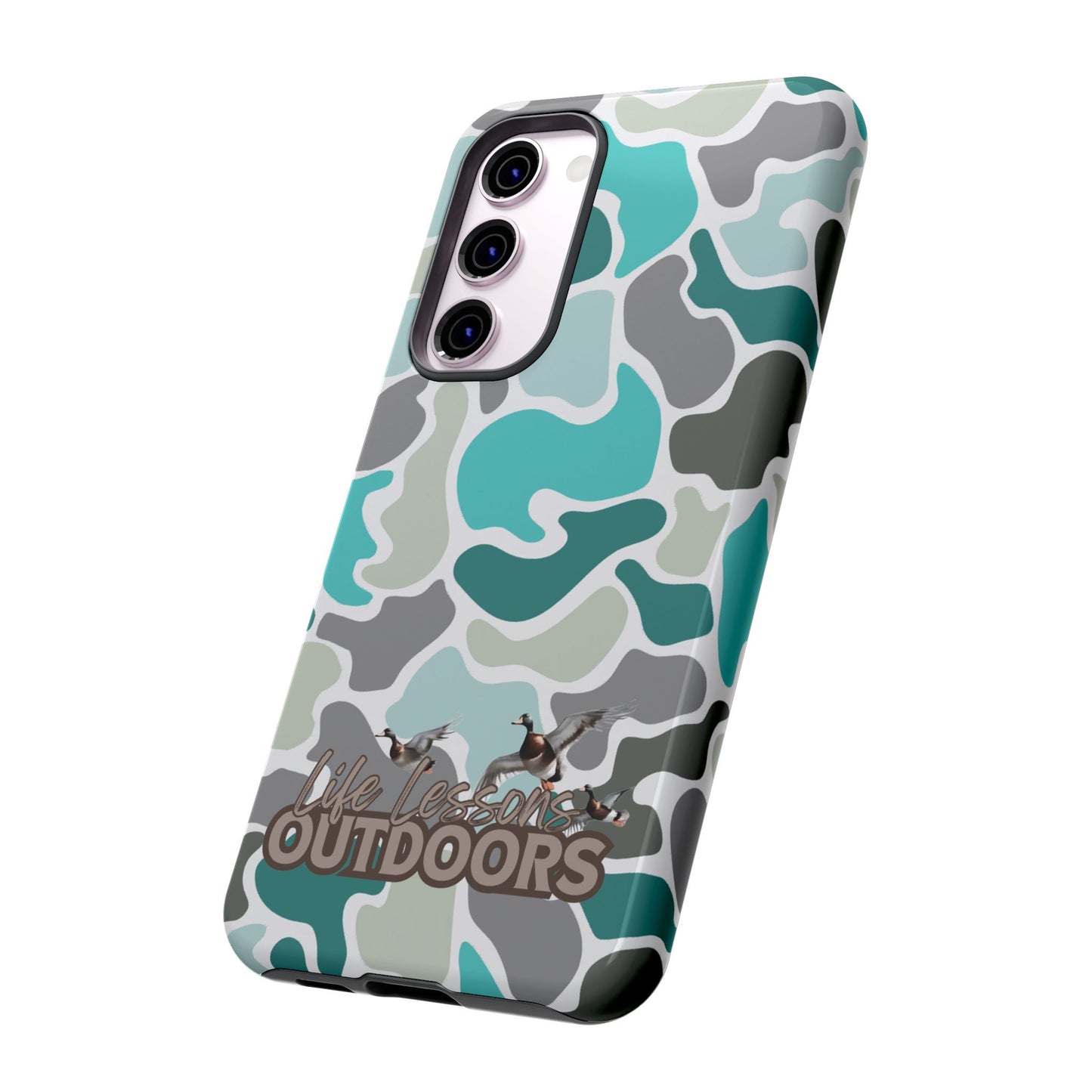 Turqoise old school camo Phone Case - Life Lessons Outdoors