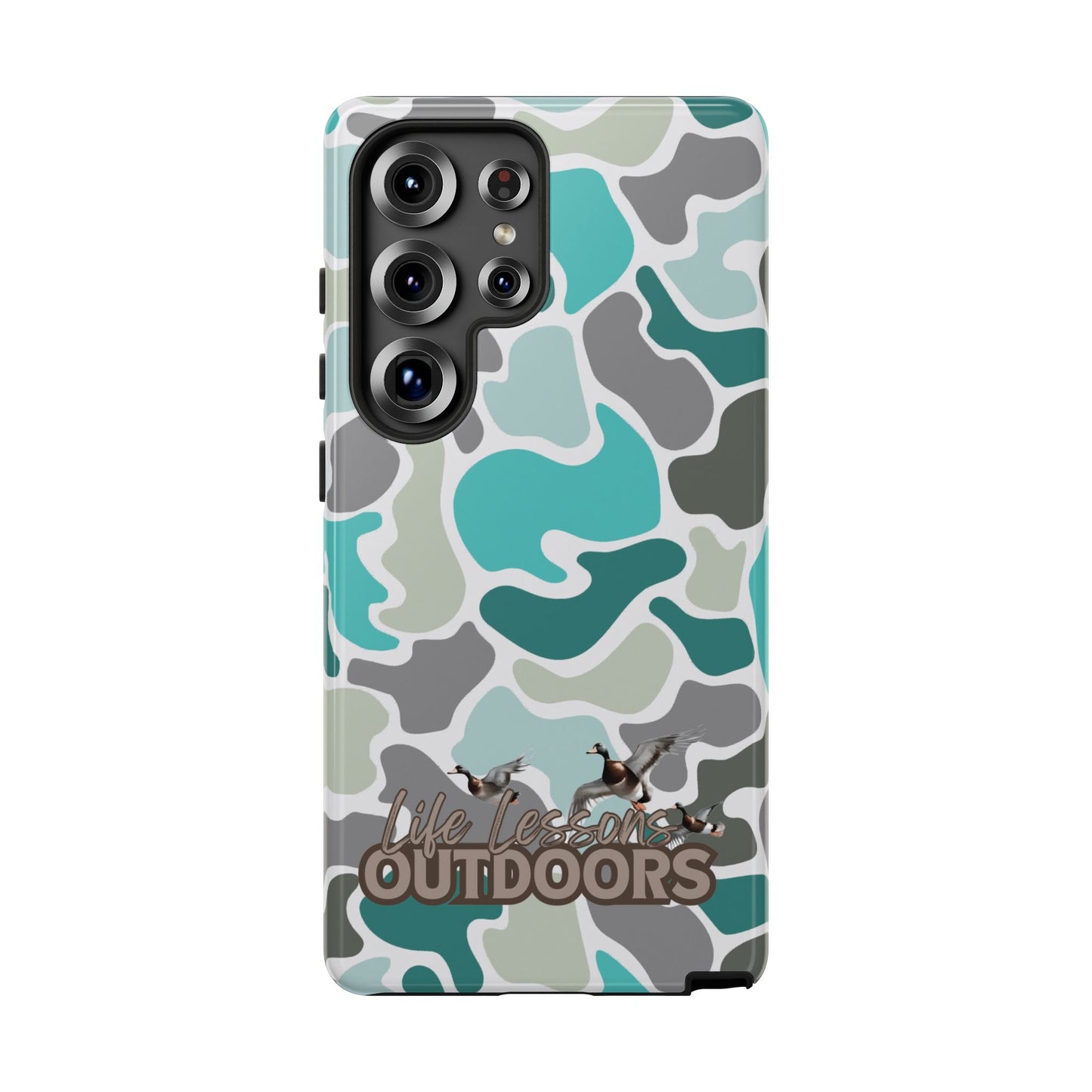Turqoise old school camo Phone Case - Life Lessons Outdoors