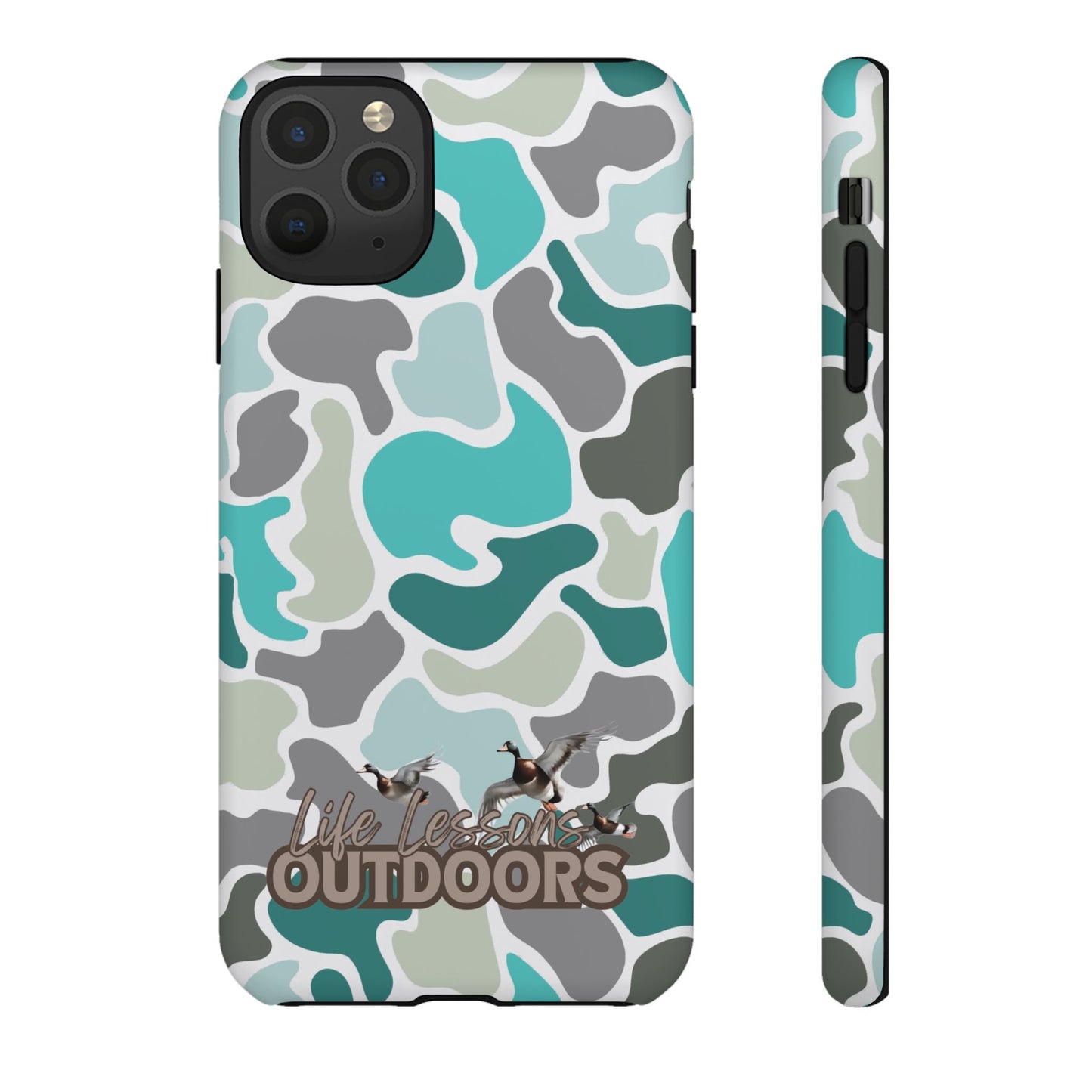 Turqoise old school camo Phone Case - Life Lessons Outdoors