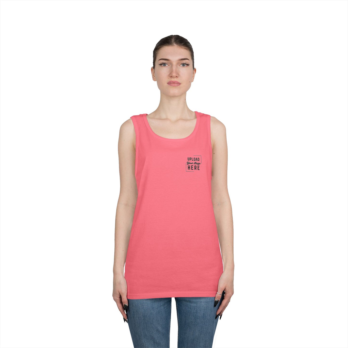 Gildan Unisex Customizable Tank - Small Left Logo + Back