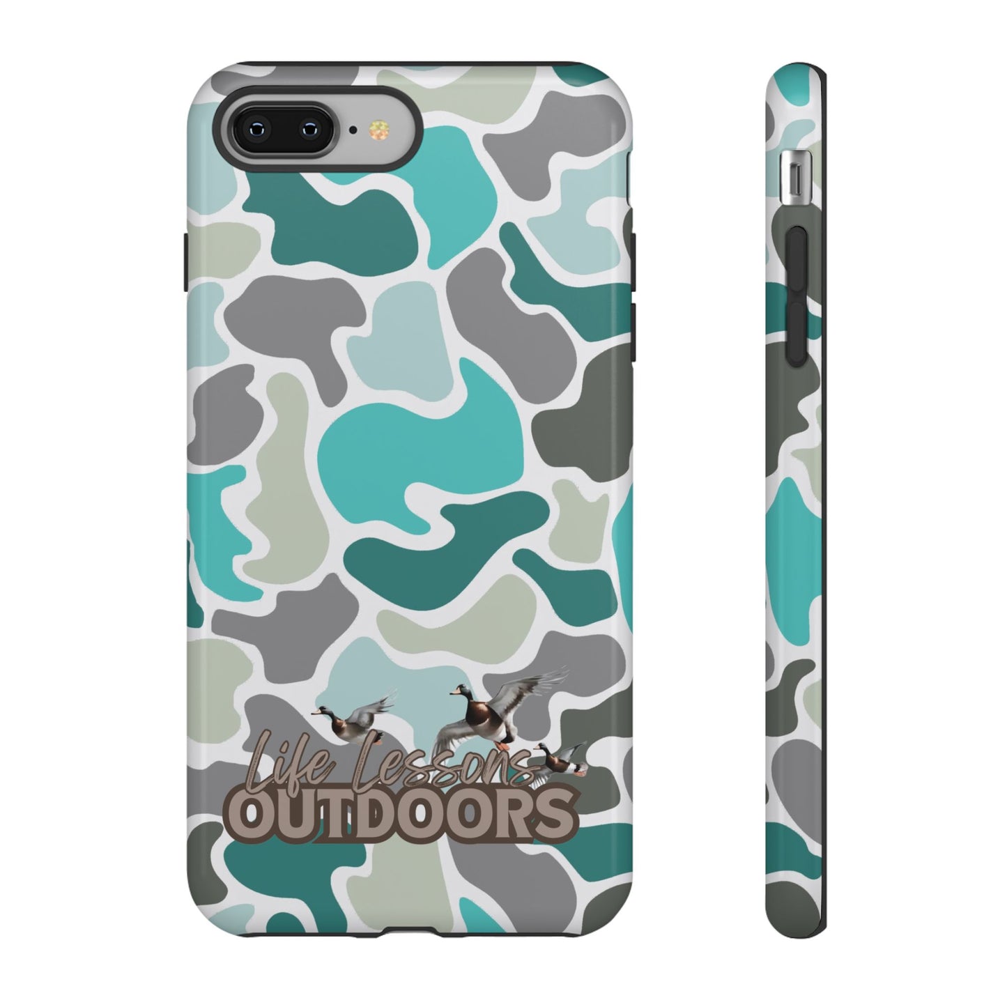 Turqoise old school camo Phone Case - Life Lessons Outdoors