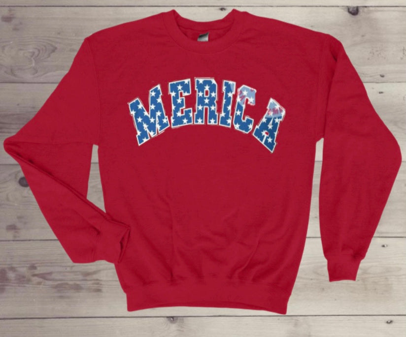 MERICA’ Fleece Crewneck