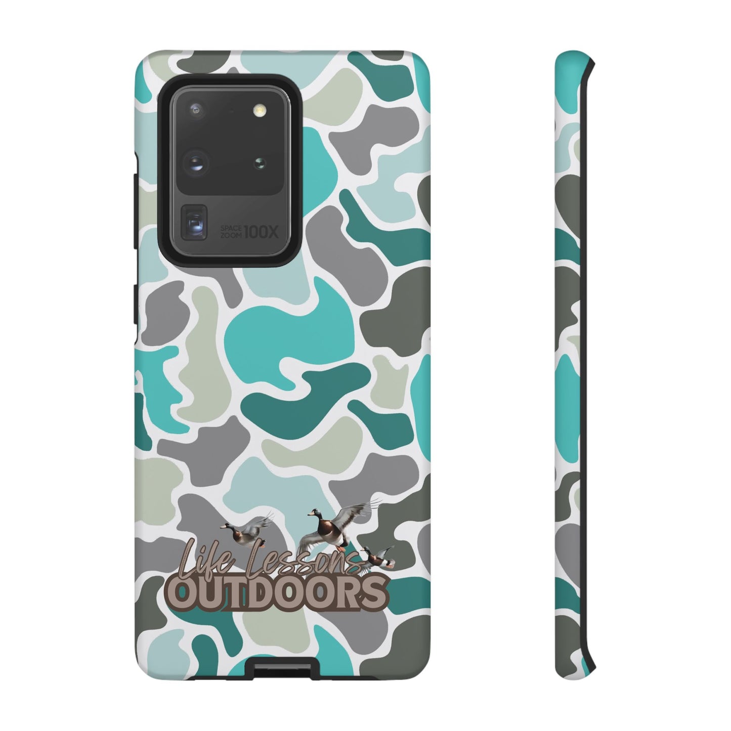 Turqoise old school camo Phone Case - Life Lessons Outdoors