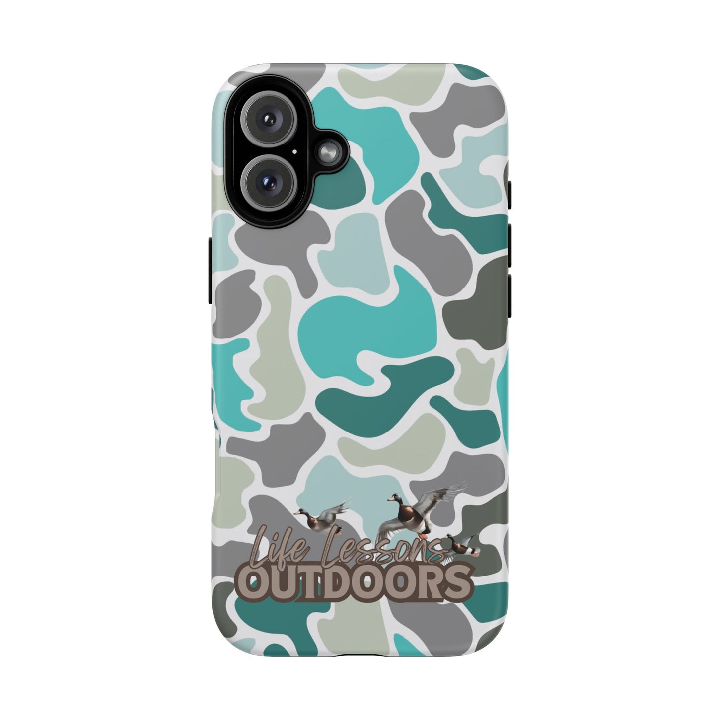 Turqoise old school camo Phone Case - Life Lessons Outdoors