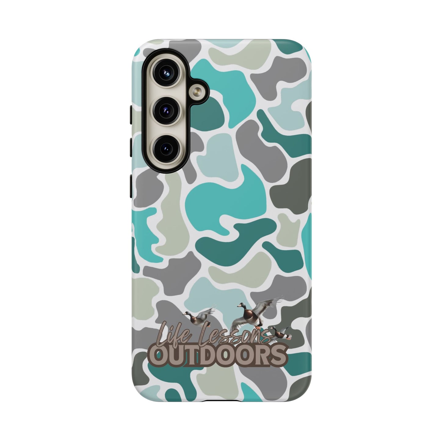 Turqoise old school camo Phone Case - Life Lessons Outdoors
