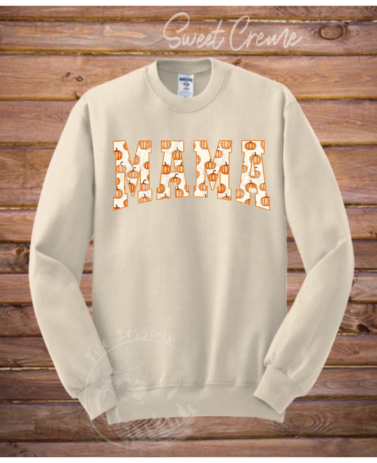 “PUMPKIN VARSITY MAMA” Fleece Crewneck