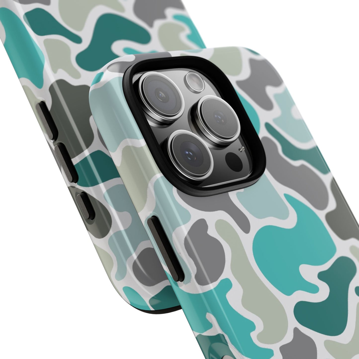 Turqoise old school camo Phone Case - Life Lessons Outdoors