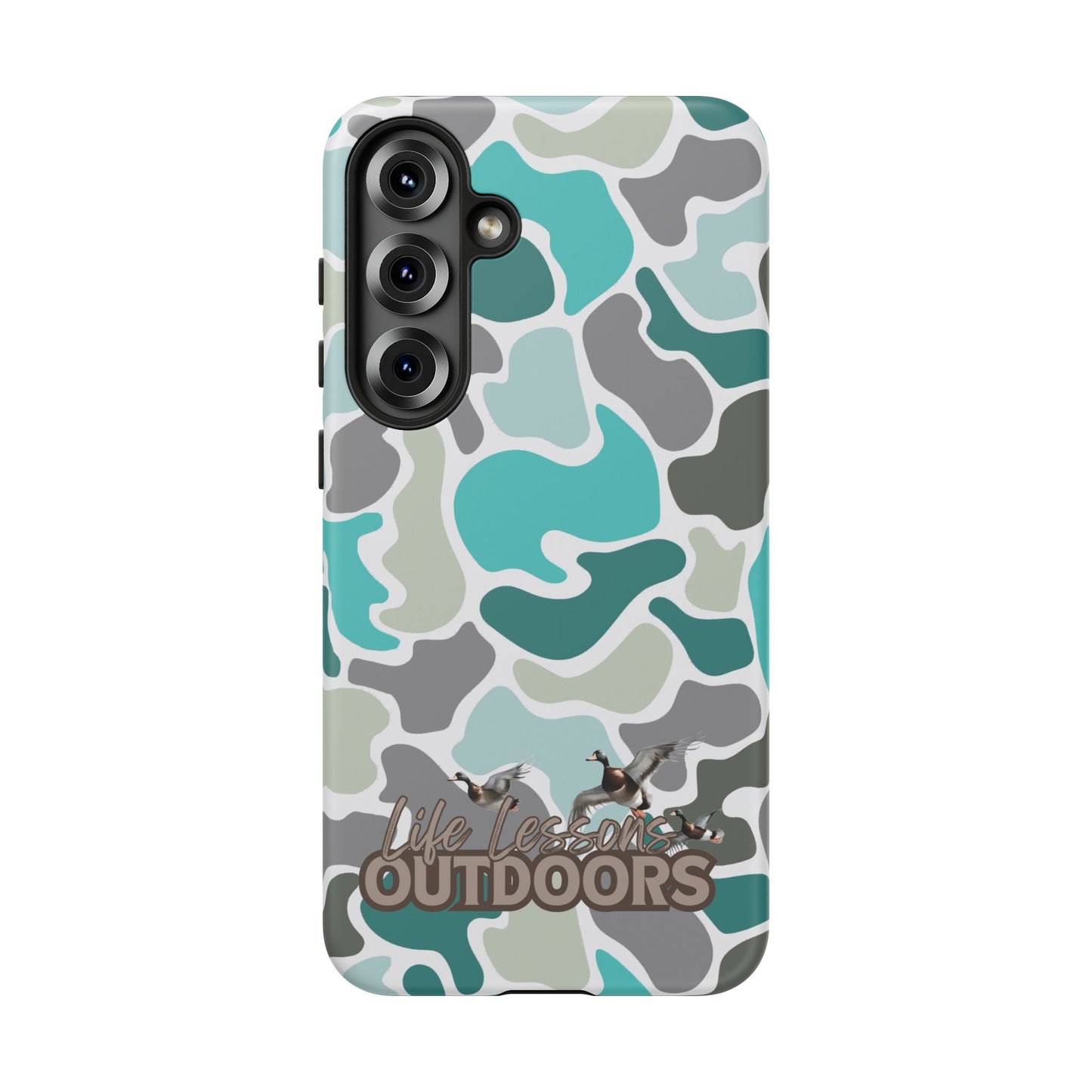 Turqoise old school camo Phone Case - Life Lessons Outdoors