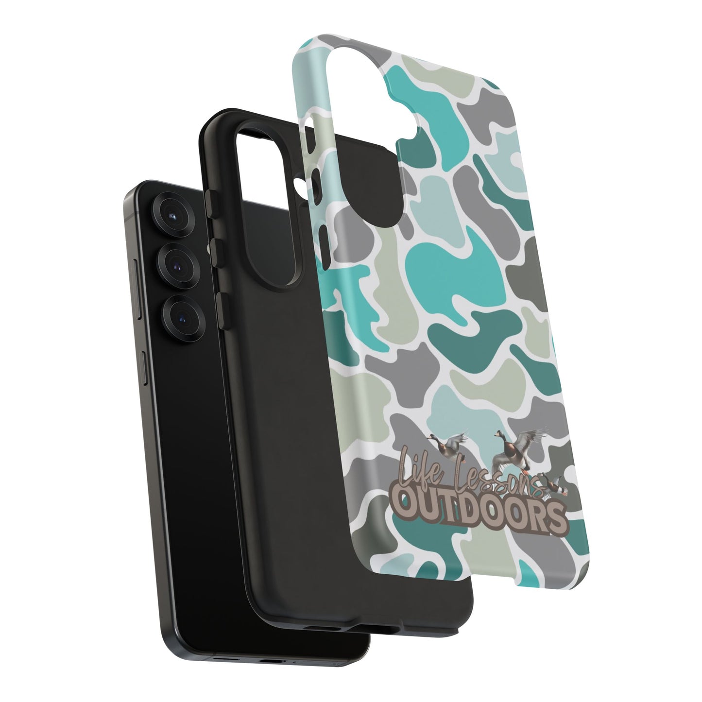 Turqoise old school camo Phone Case - Life Lessons Outdoors